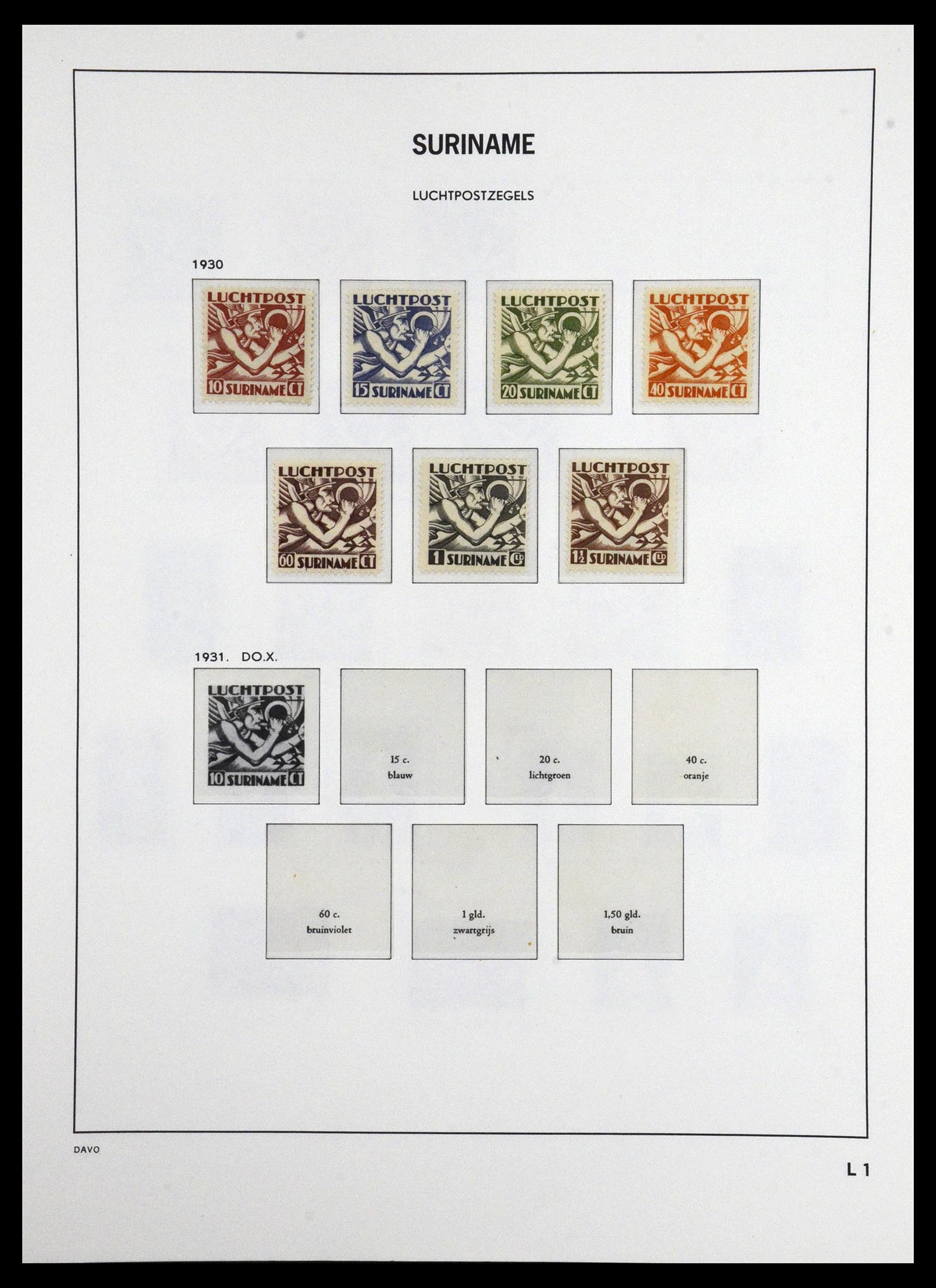 36407 045 - Postzegelverzameling 36407 Suriname 1927-1990.