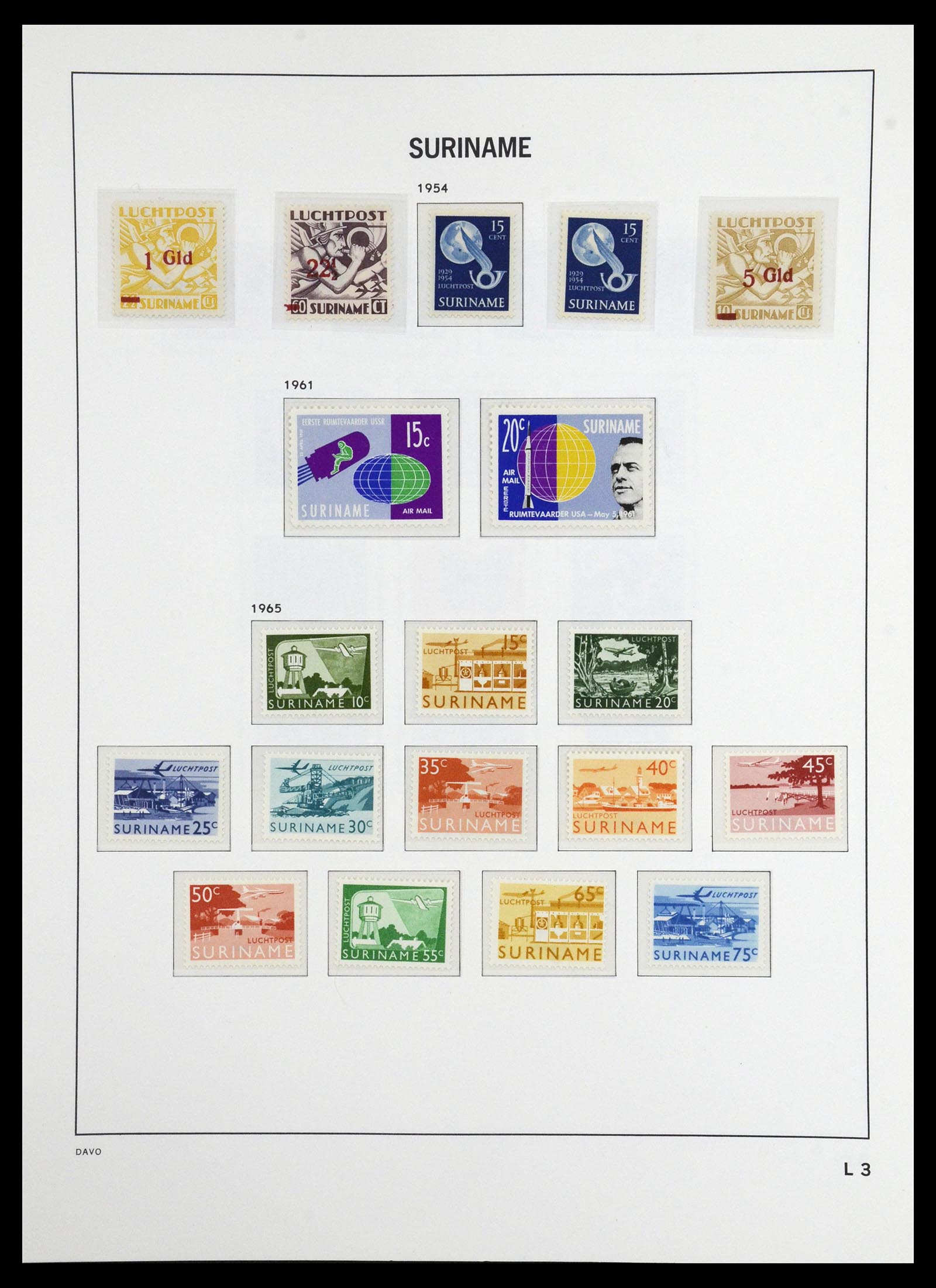 36407 047 - Postzegelverzameling 36407 Suriname 1927-1990.
