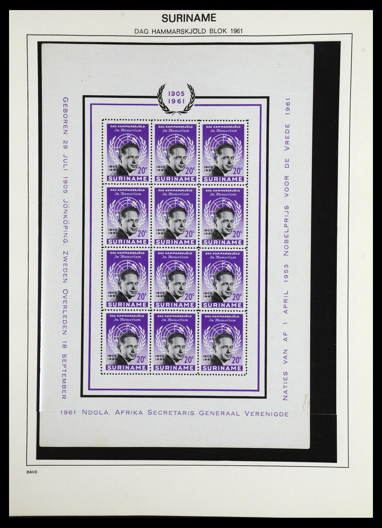 36407 050 - Postzegelverzameling 36407 Suriname 1927-1990.