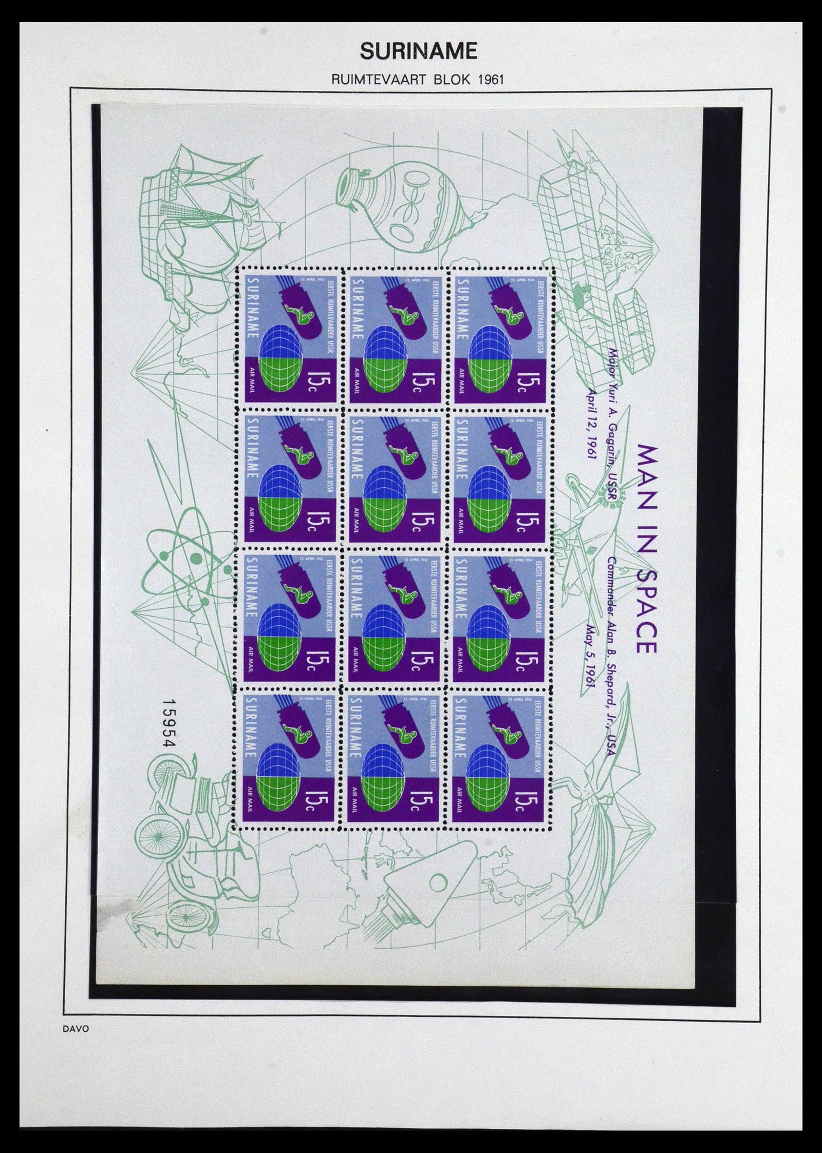 36407 053 - Postzegelverzameling 36407 Suriname 1927-1990.