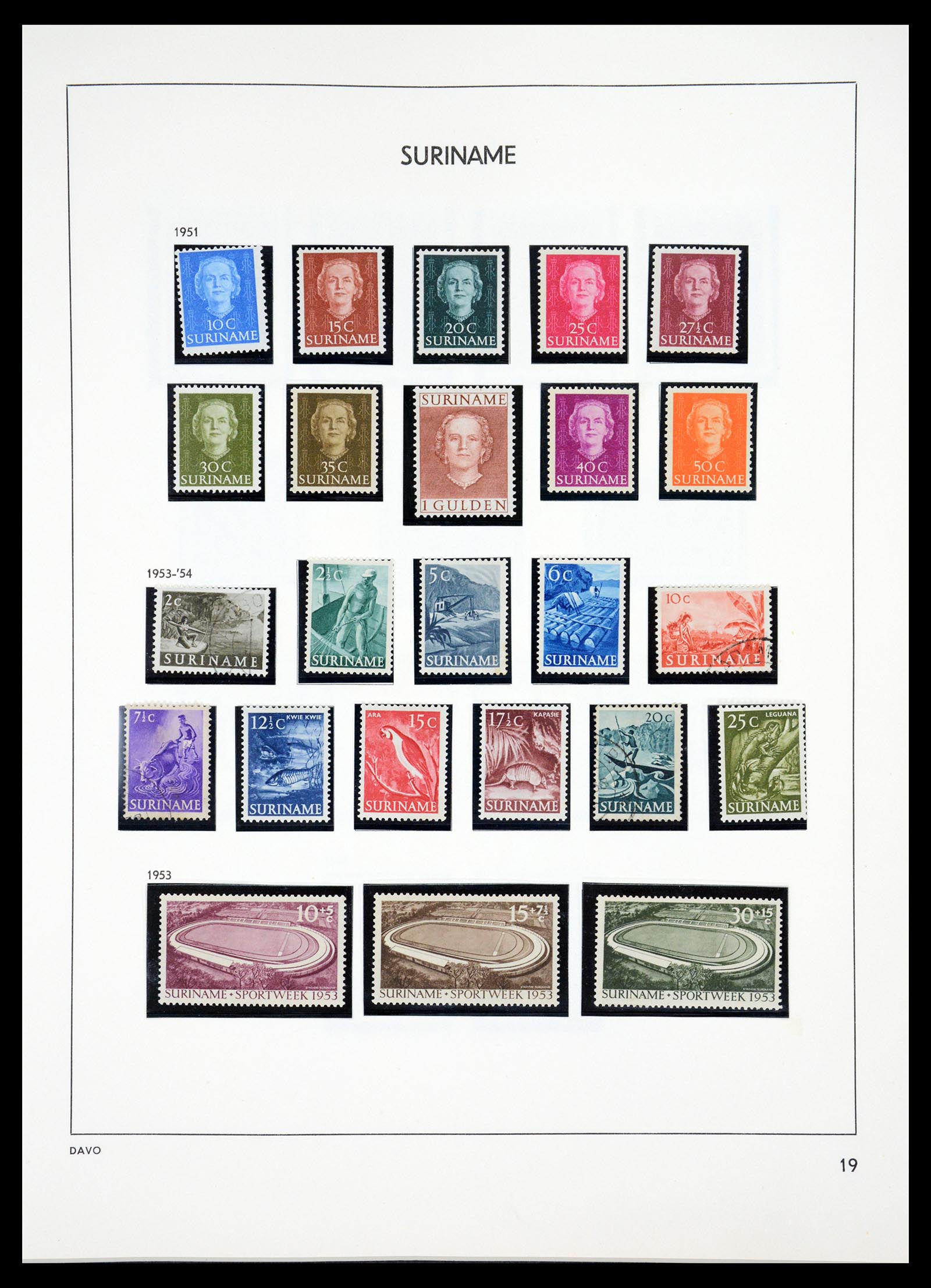 36407 061 - Postzegelverzameling 36407 Suriname 1927-1990.