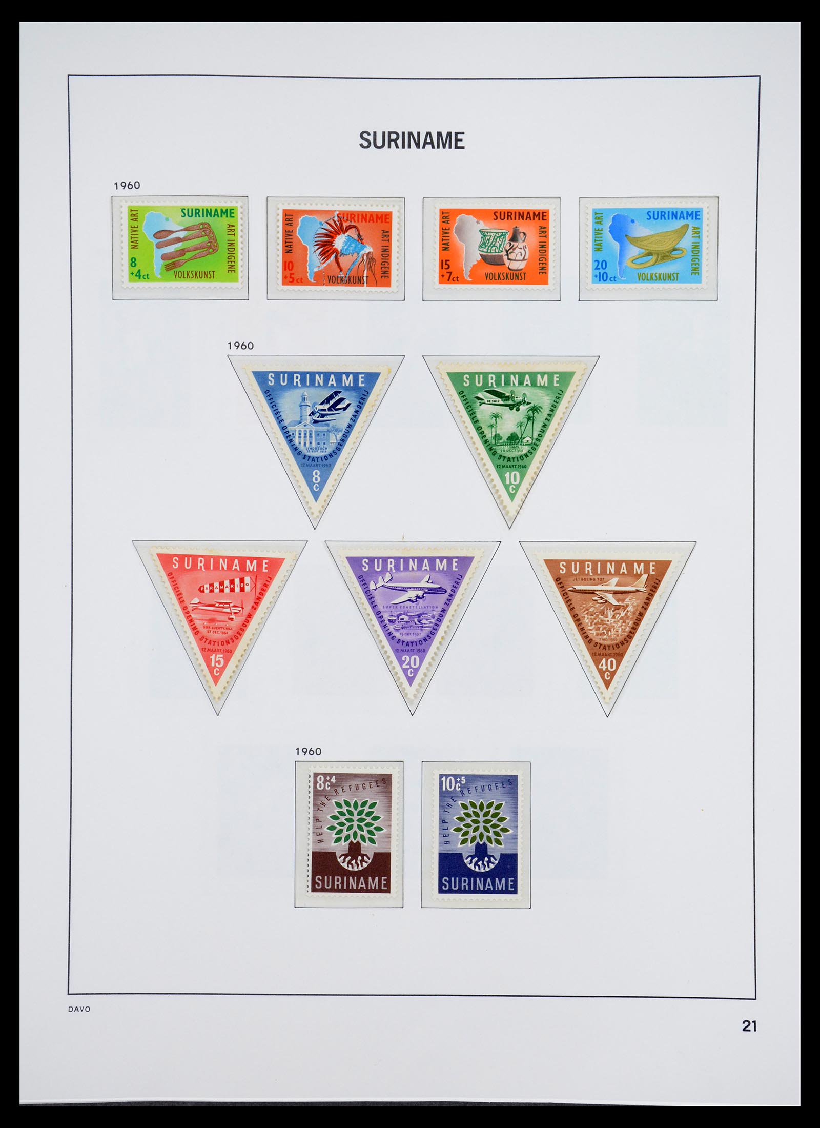 36407 064 - Postzegelverzameling 36407 Suriname 1927-1990.