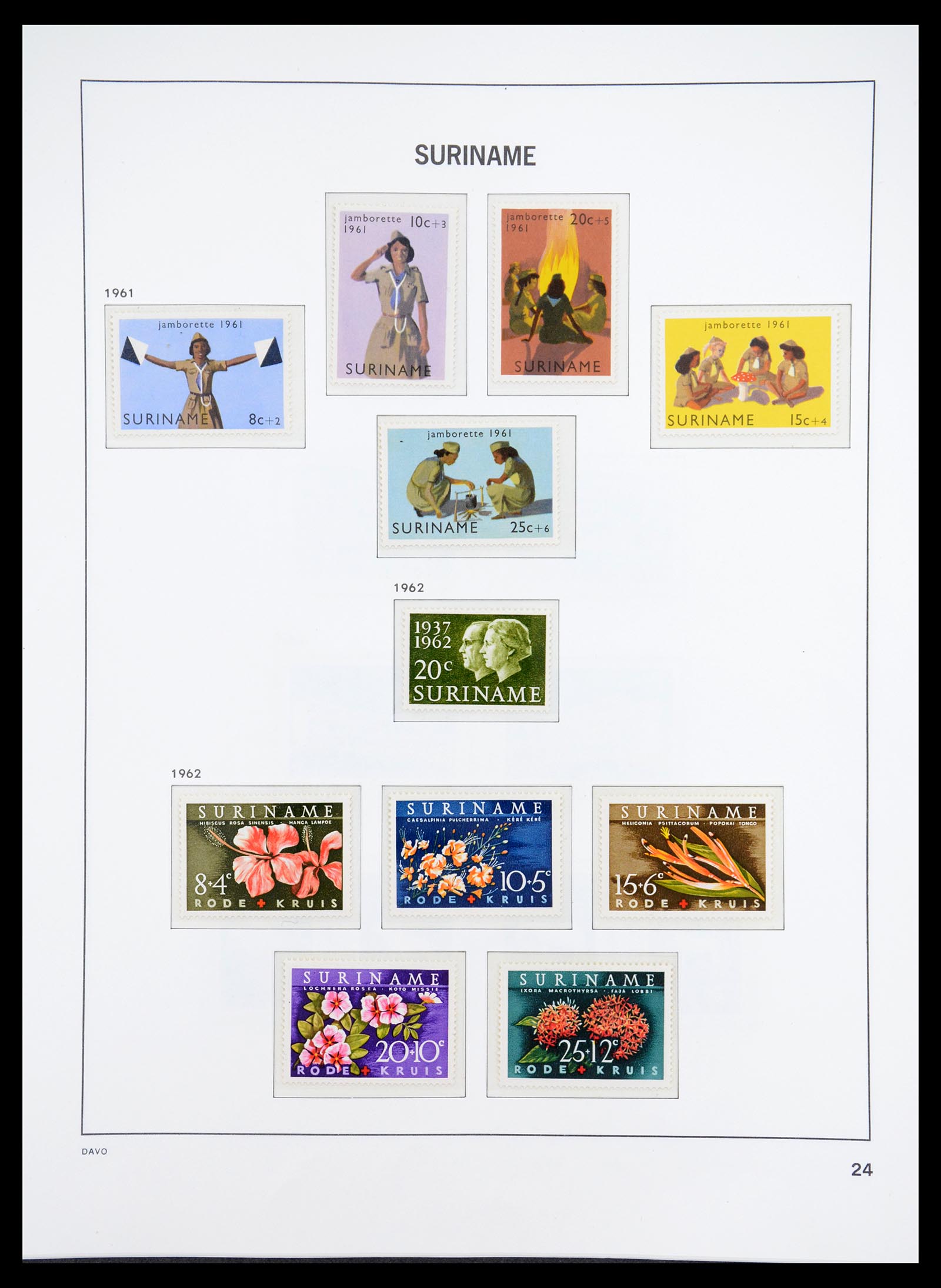 36407 067 - Postzegelverzameling 36407 Suriname 1927-1990.