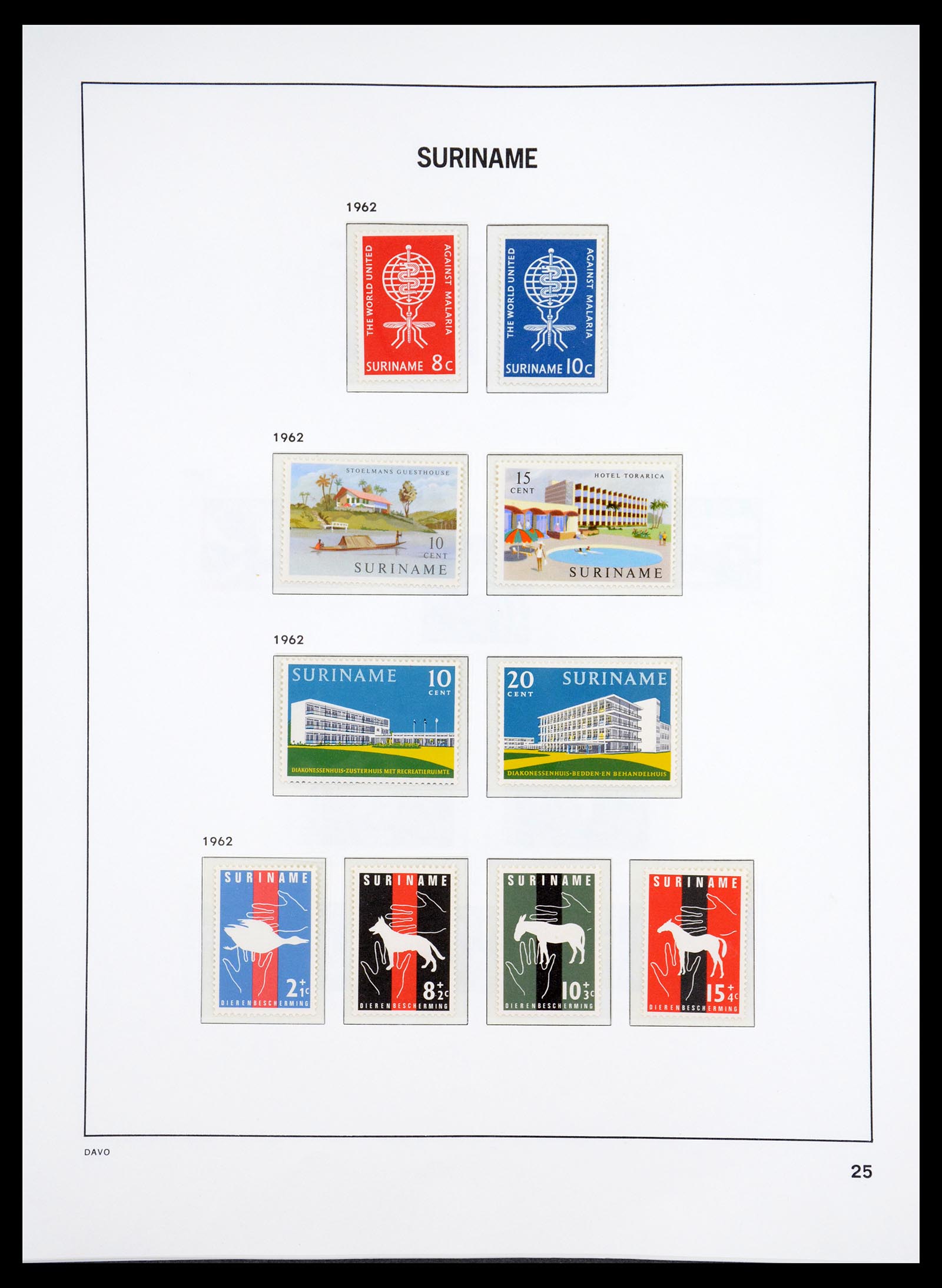 36407 068 - Postzegelverzameling 36407 Suriname 1927-1990.