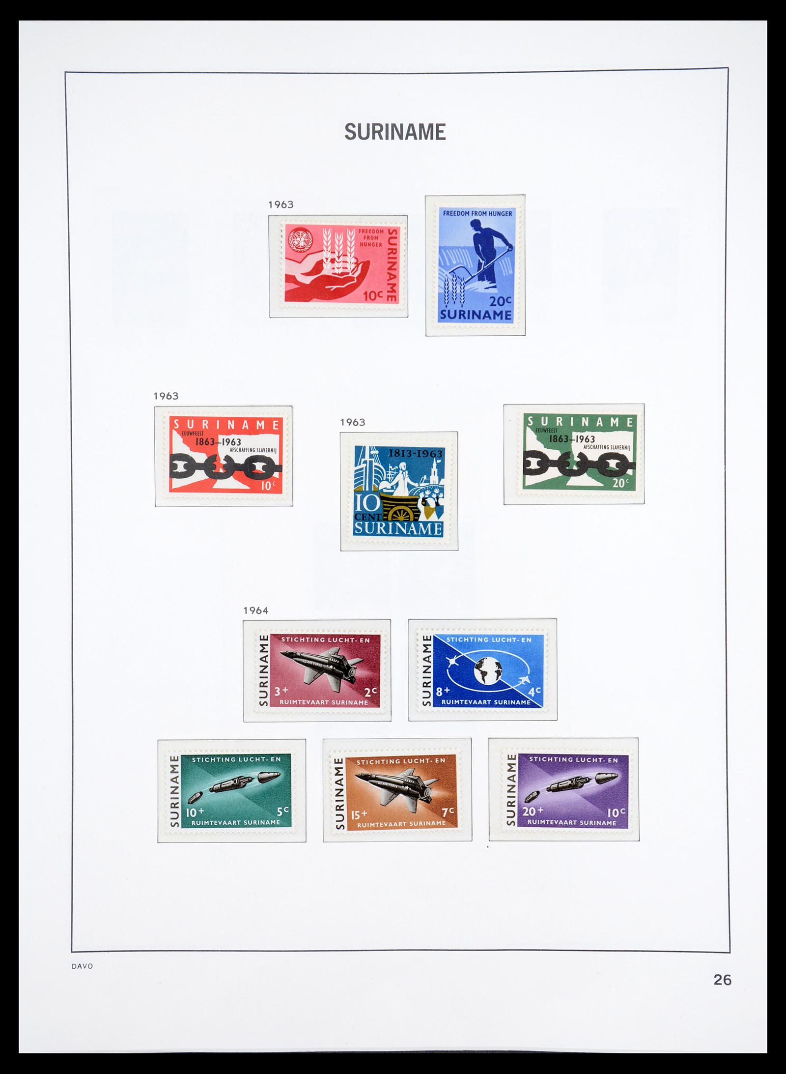 36407 069 - Postzegelverzameling 36407 Suriname 1927-1990.