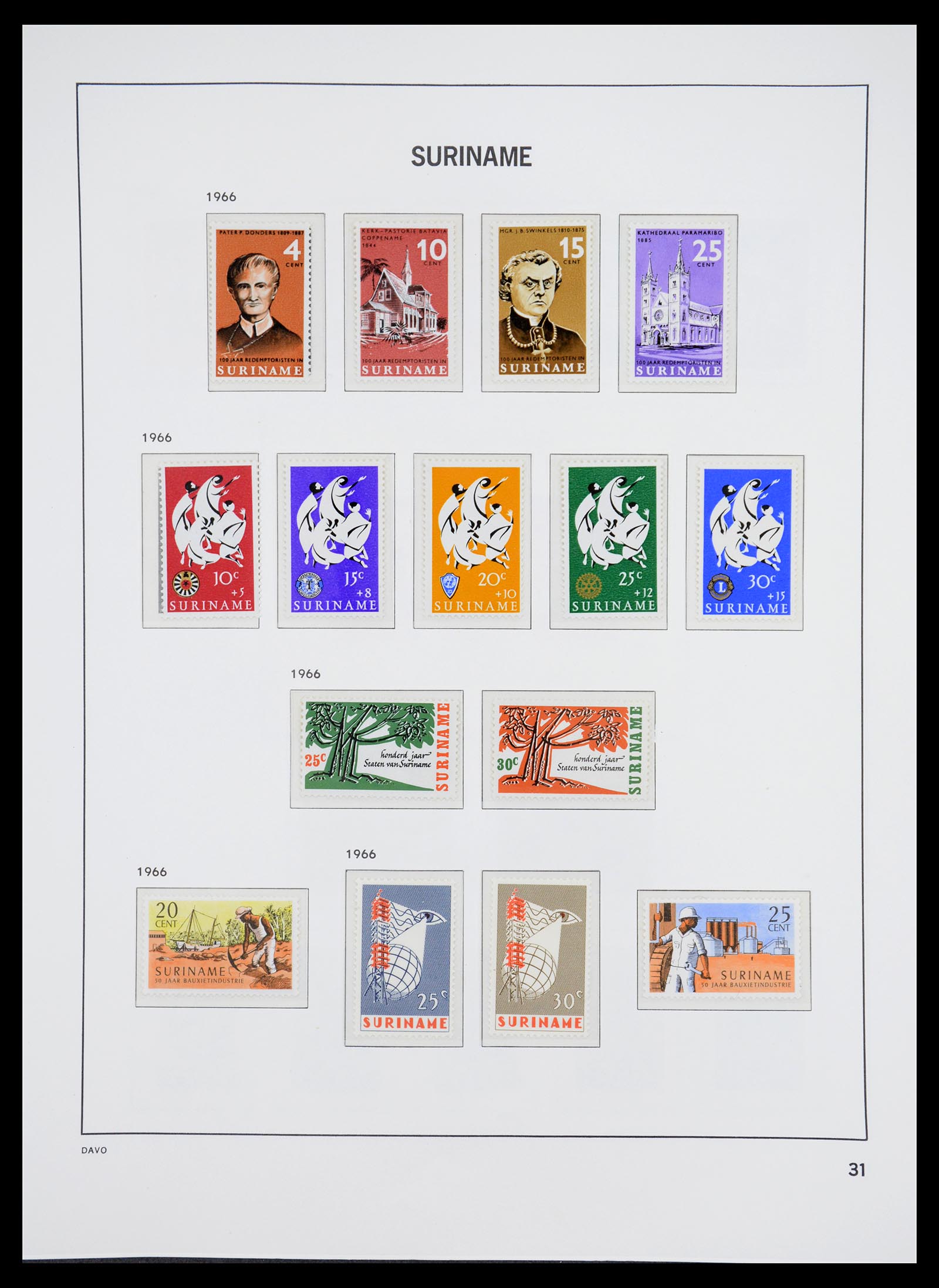 36407 077 - Postzegelverzameling 36407 Suriname 1927-1990.