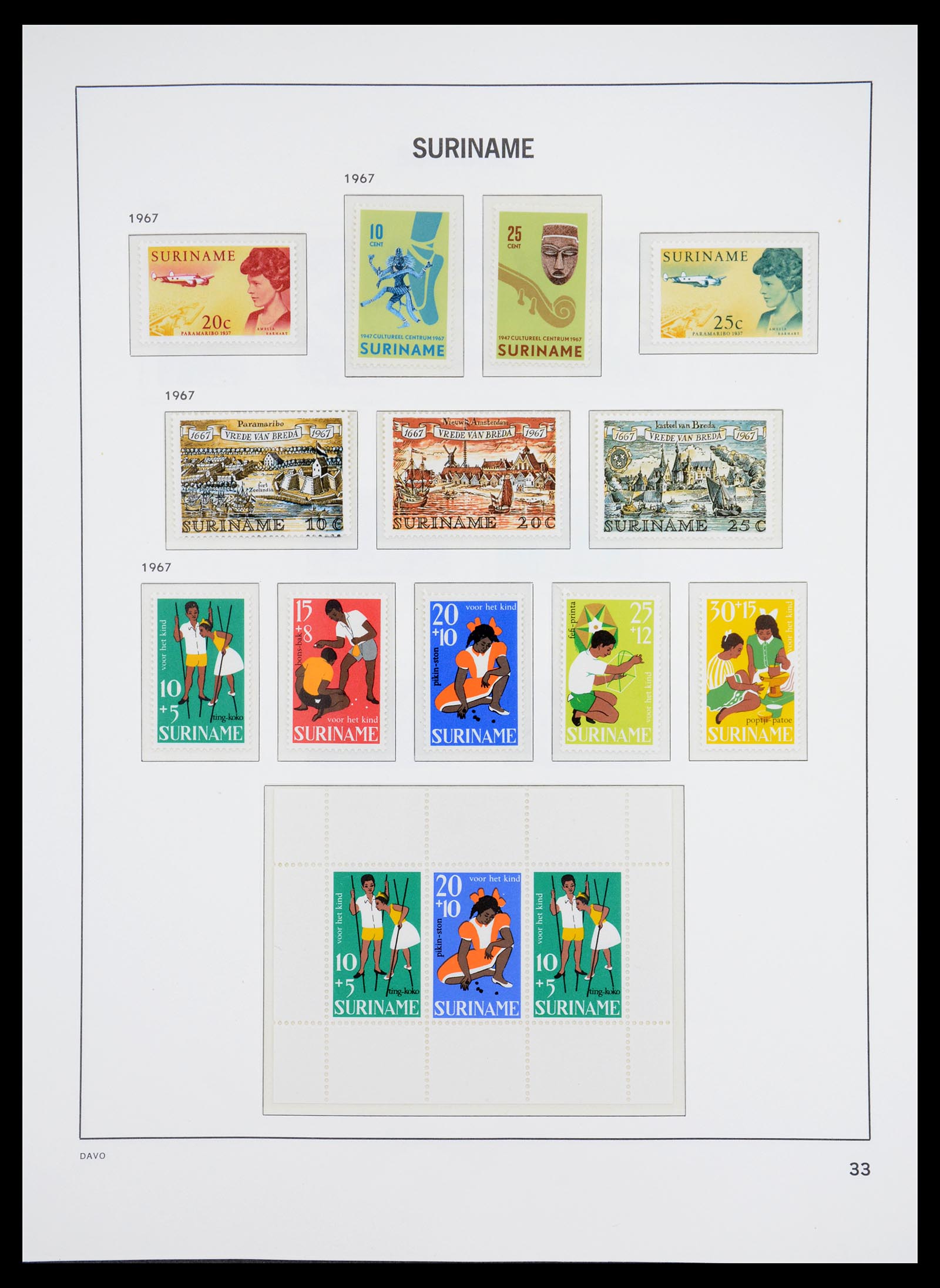36407 079 - Postzegelverzameling 36407 Suriname 1927-1990.