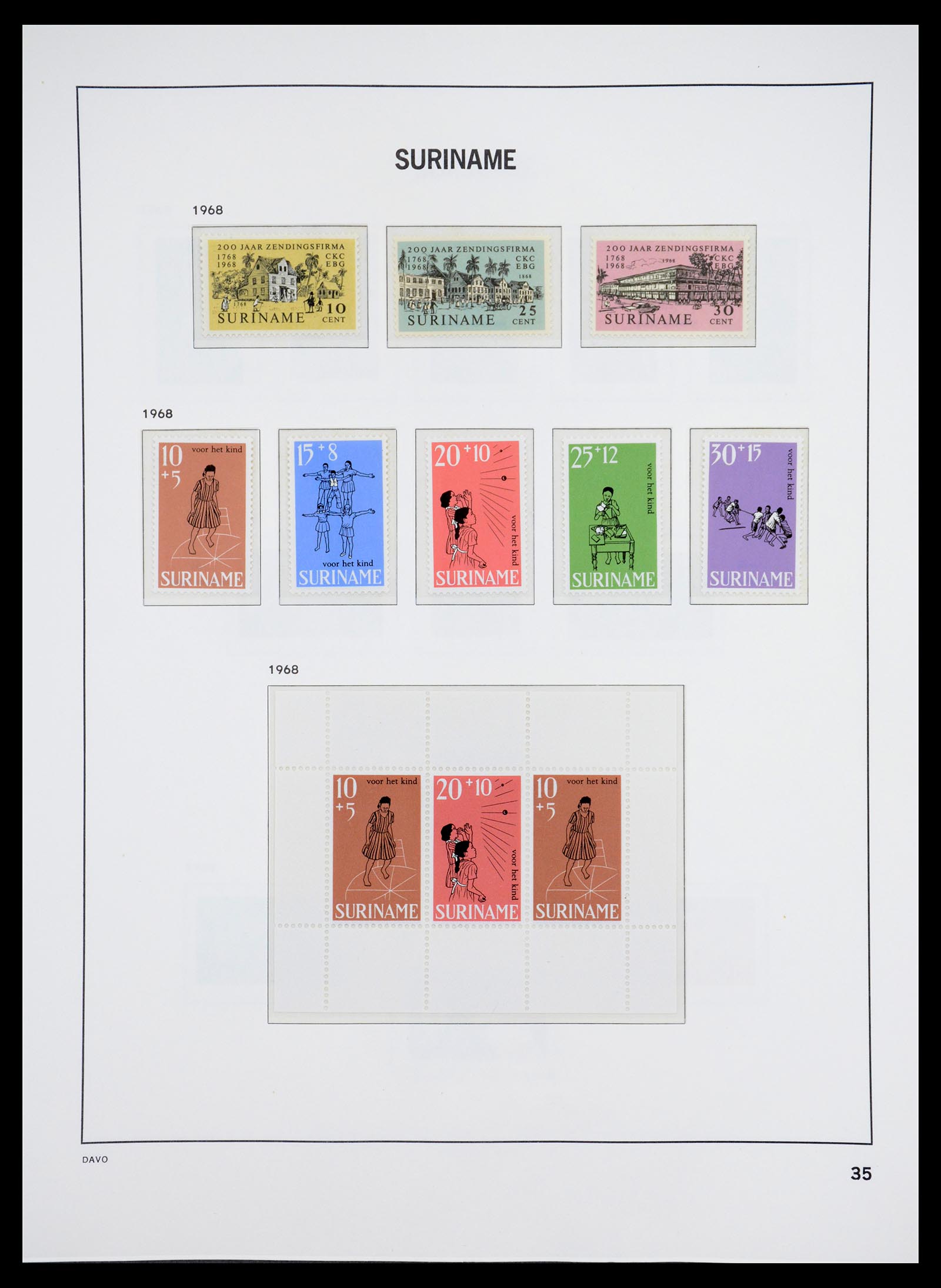 36407 081 - Postzegelverzameling 36407 Suriname 1927-1990.