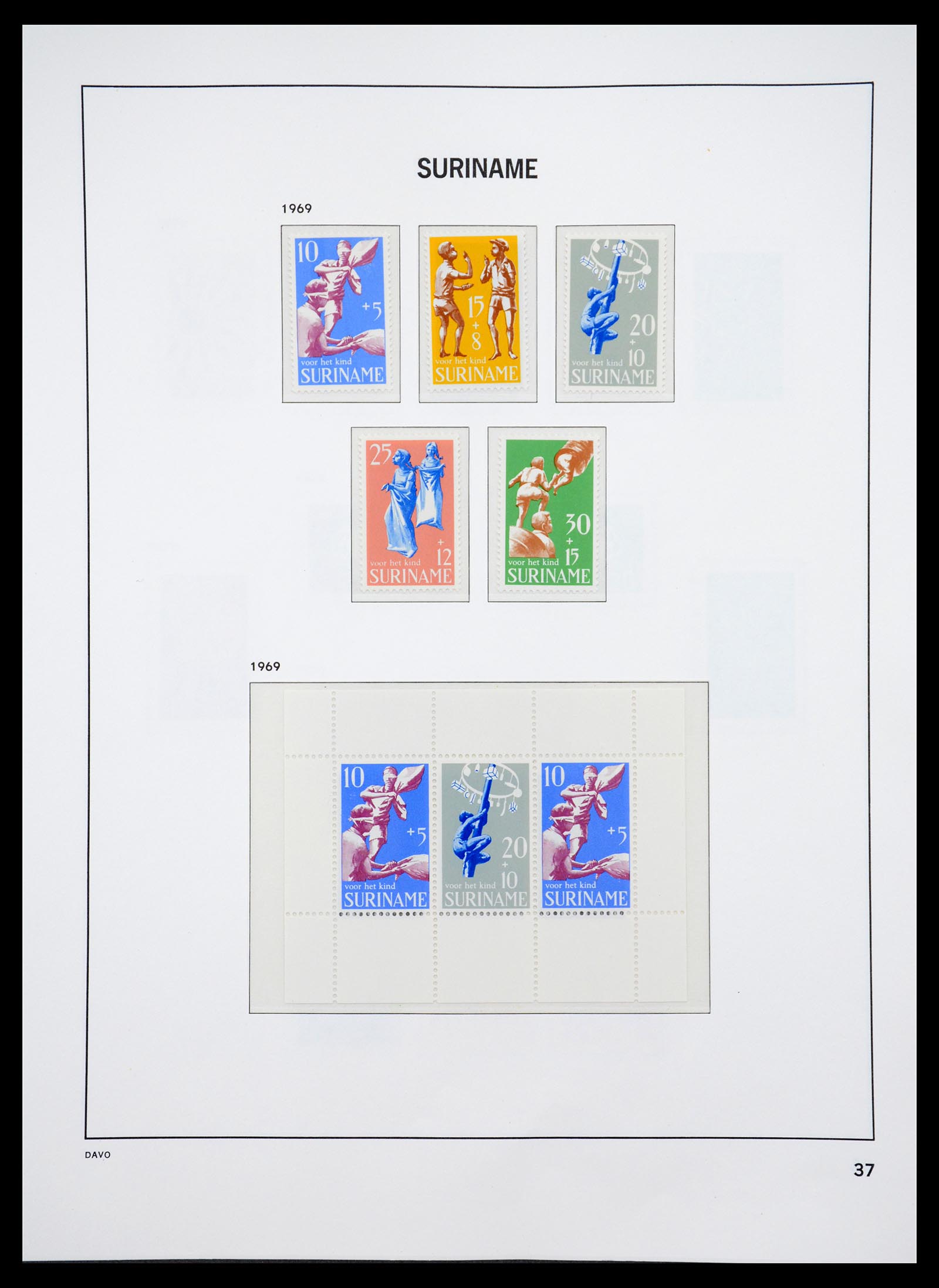 36407 083 - Postzegelverzameling 36407 Suriname 1927-1990.