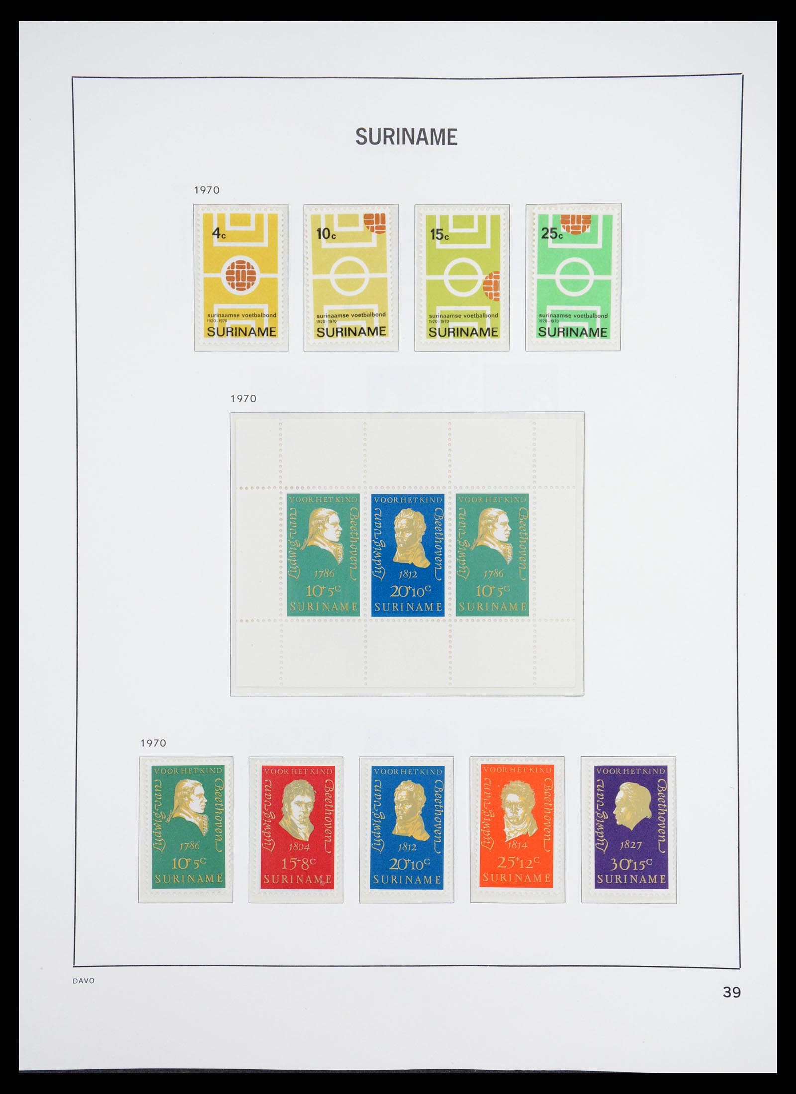 36407 085 - Postzegelverzameling 36407 Suriname 1927-1990.