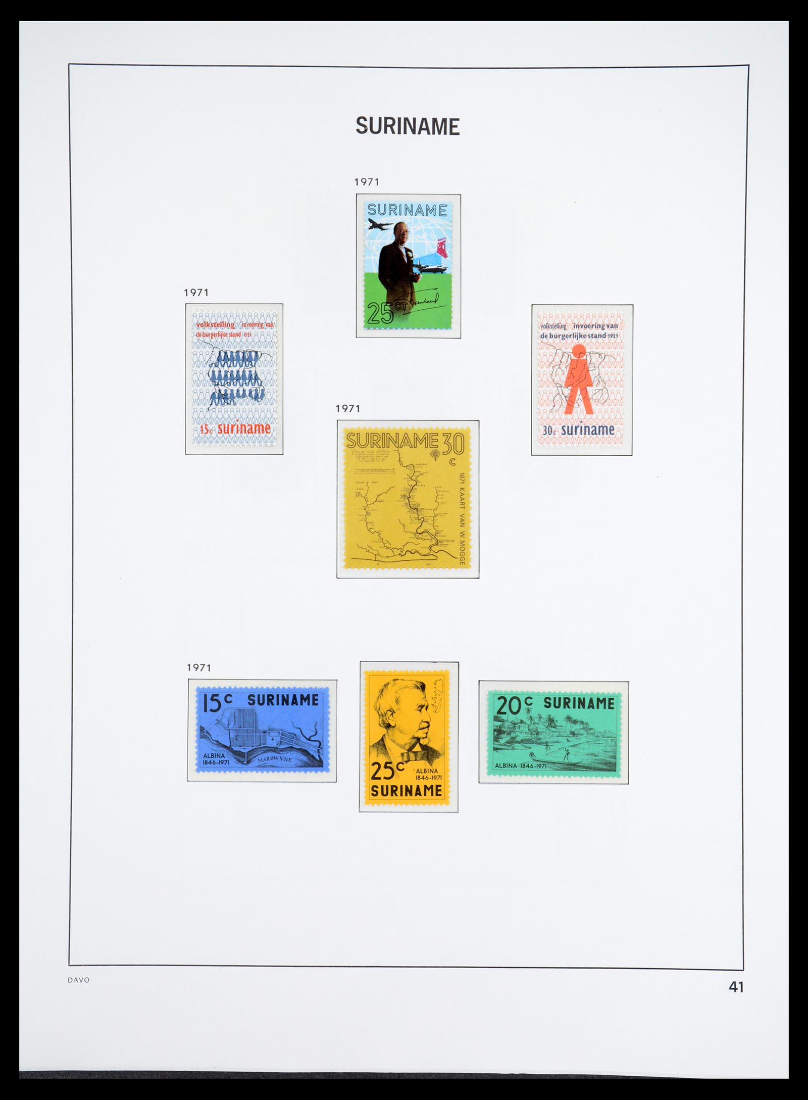 36407 087 - Postzegelverzameling 36407 Suriname 1927-1990.