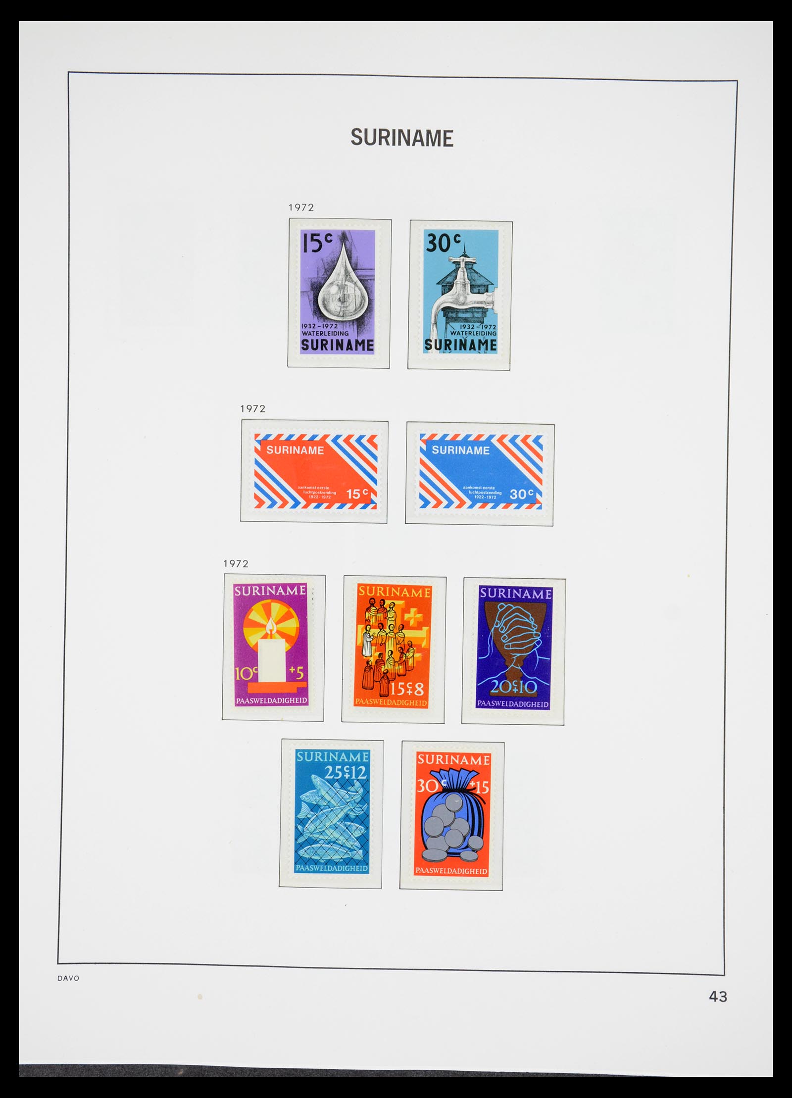 36407 089 - Postzegelverzameling 36407 Suriname 1927-1990.