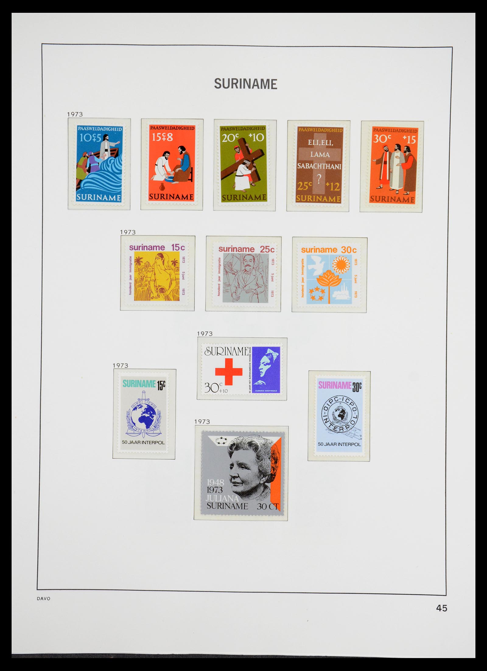 36407 091 - Postzegelverzameling 36407 Suriname 1927-1990.