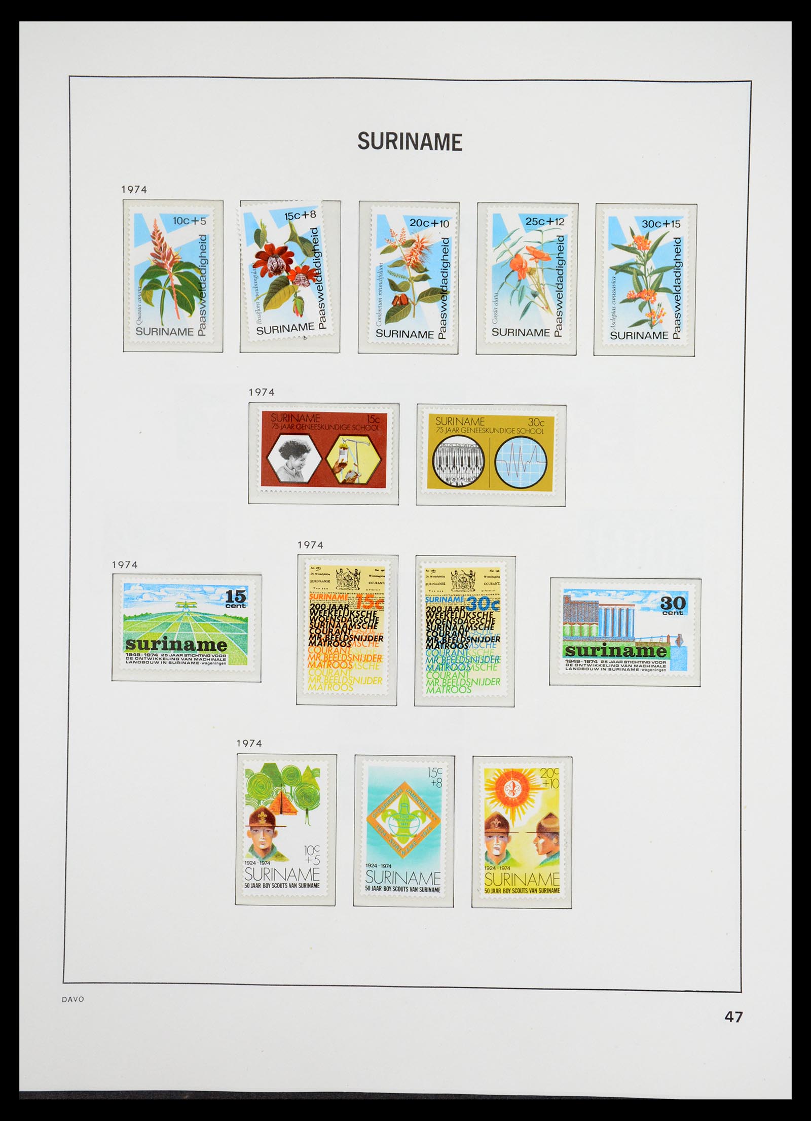 36407 093 - Postzegelverzameling 36407 Suriname 1927-1990.