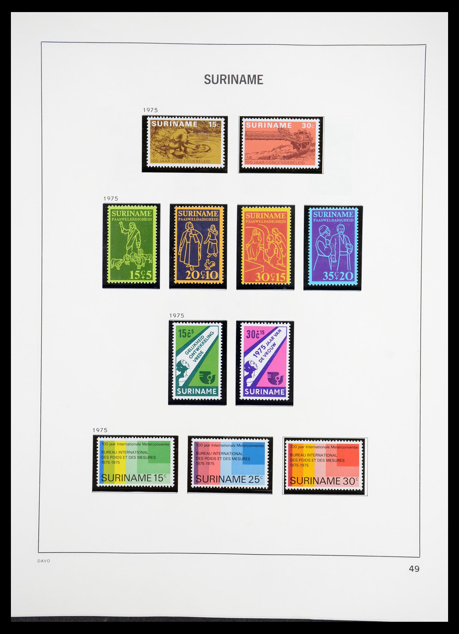 36407 095 - Postzegelverzameling 36407 Suriname 1927-1990.