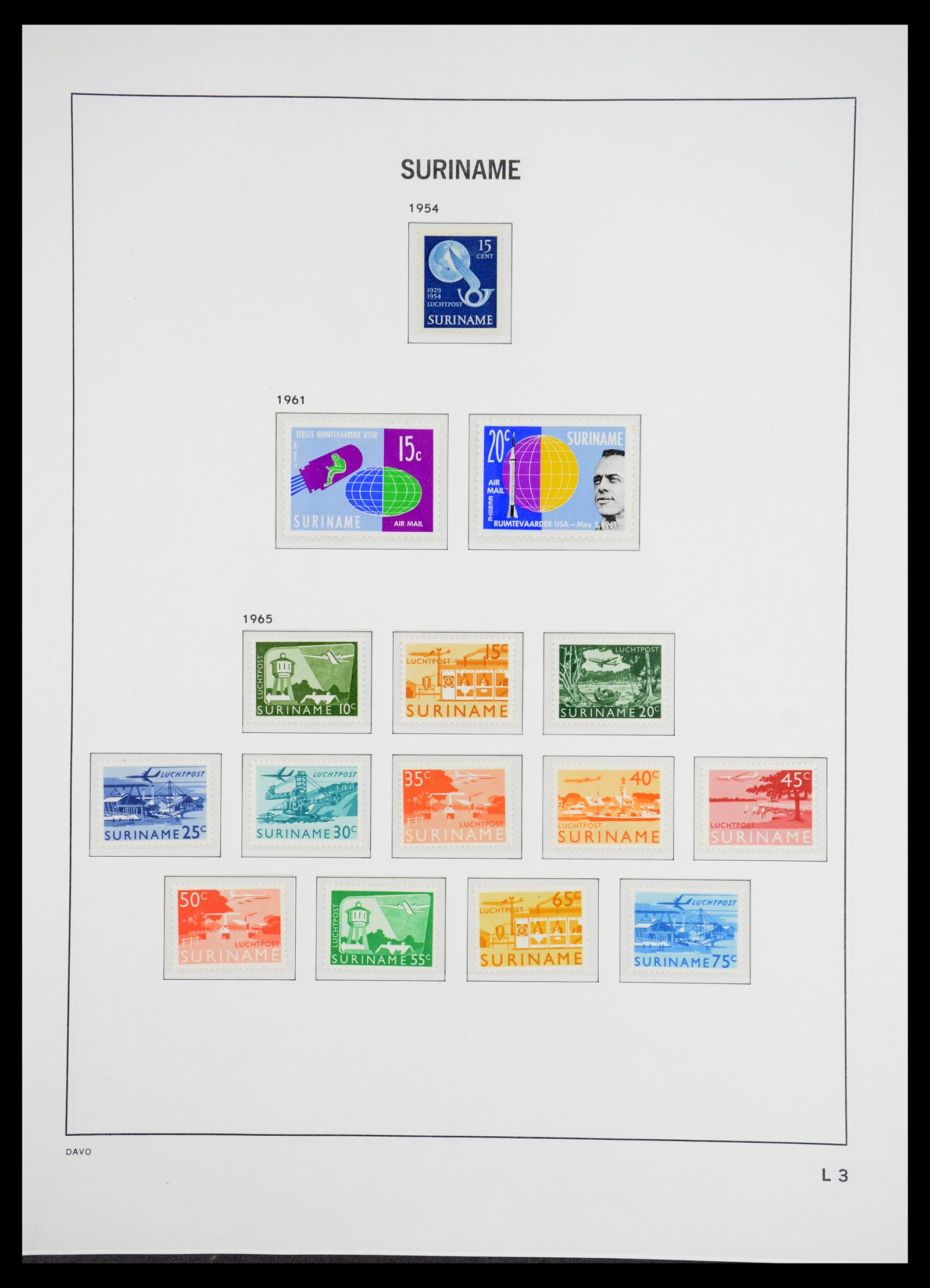 36407 097 - Postzegelverzameling 36407 Suriname 1927-1990.