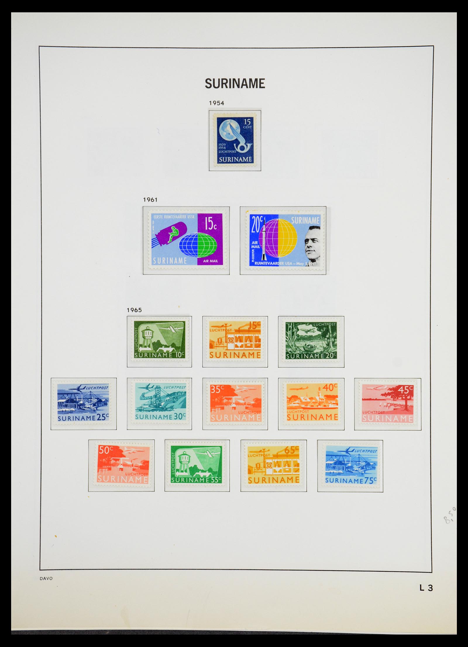 36407 098 - Postzegelverzameling 36407 Suriname 1927-1990.