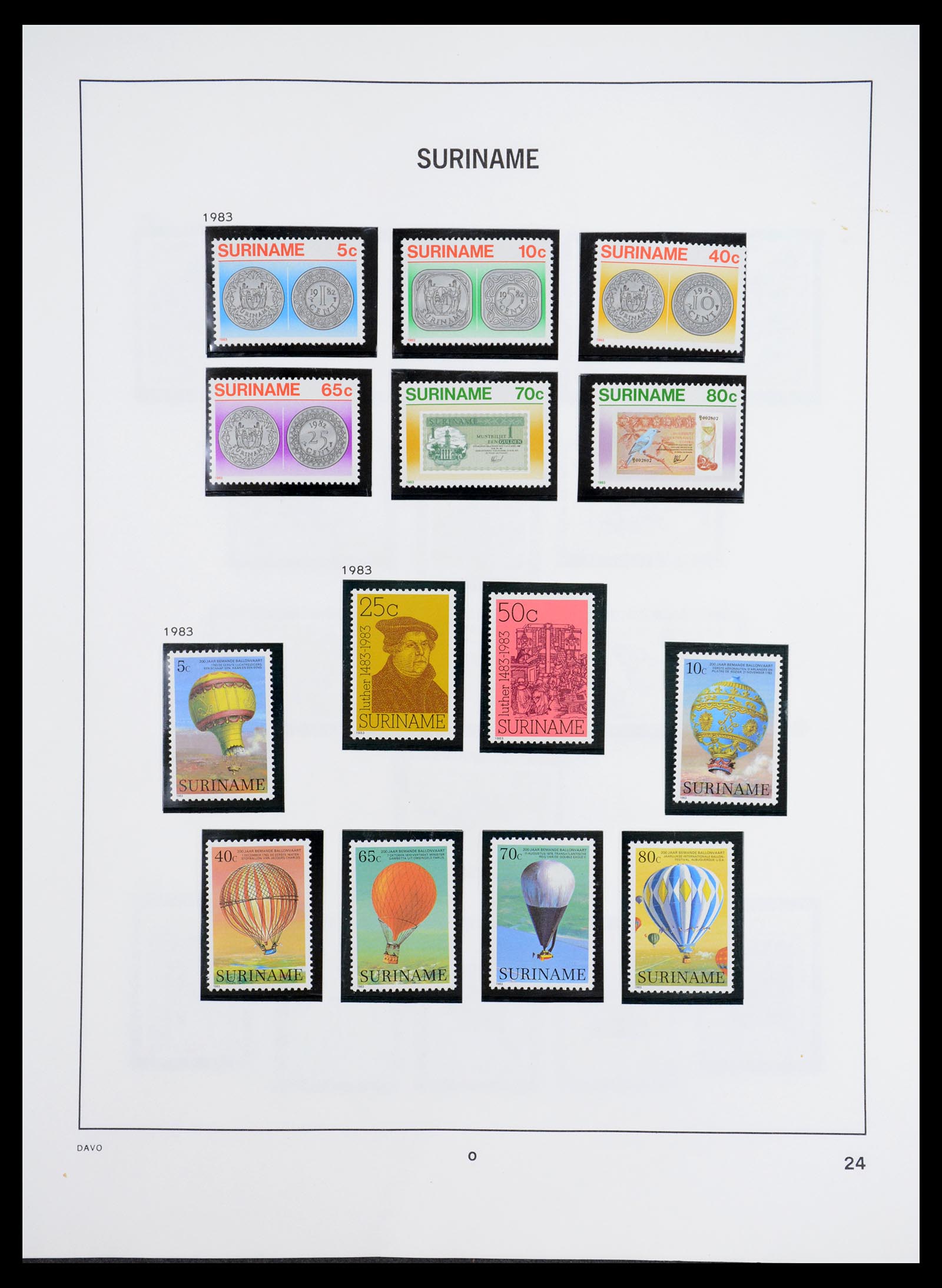 36407 155 - Postzegelverzameling 36407 Suriname 1927-1990.