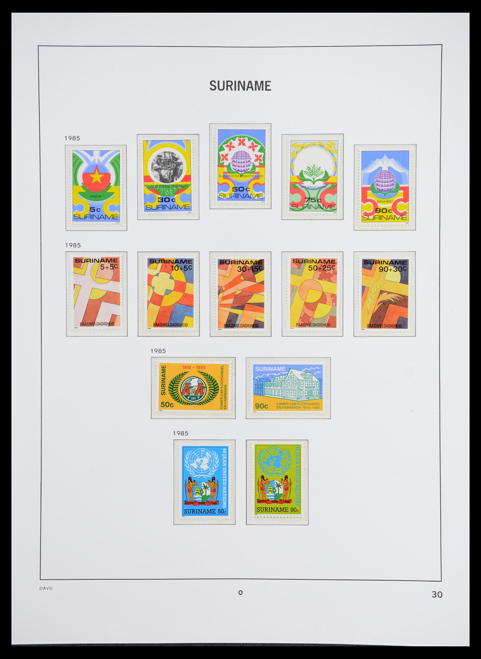 36407 161 - Postzegelverzameling 36407 Suriname 1927-1990.