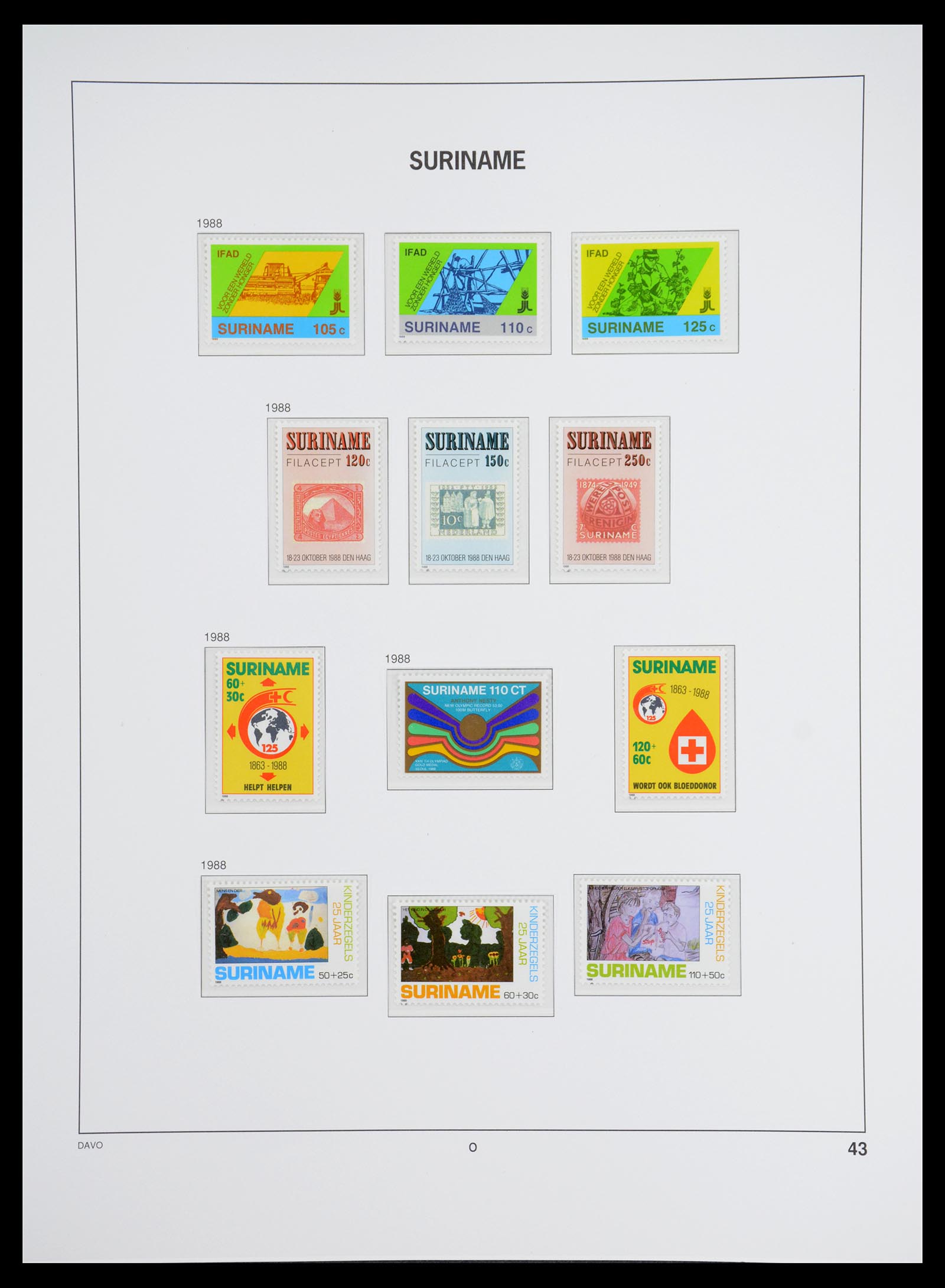 36407 174 - Postzegelverzameling 36407 Suriname 1927-1990.