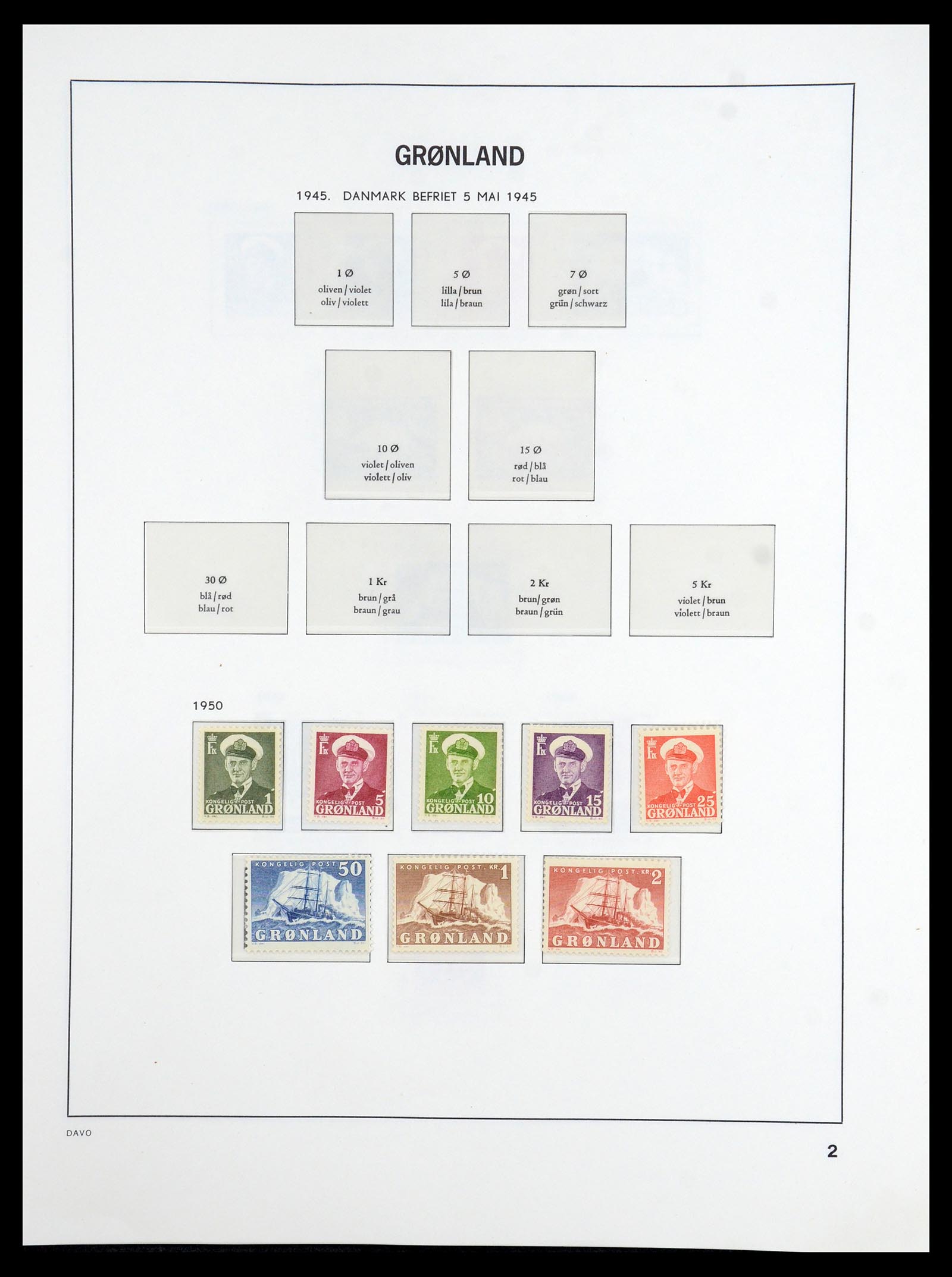 36408 002 - Postzegelverzameling 36408 Groenland 1938-2002.