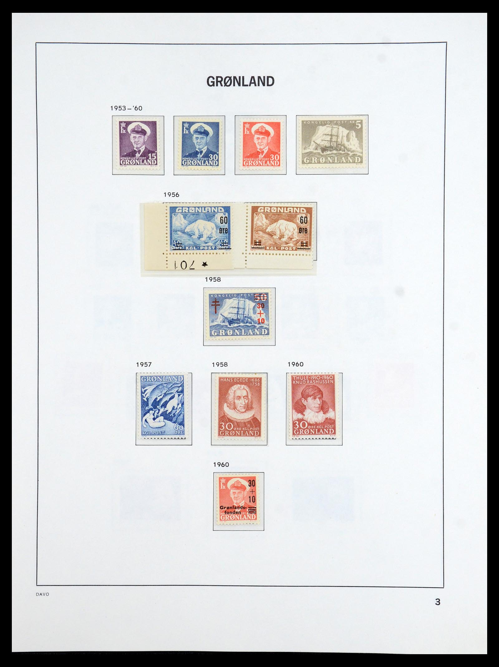 36408 003 - Postzegelverzameling 36408 Groenland 1938-2002.