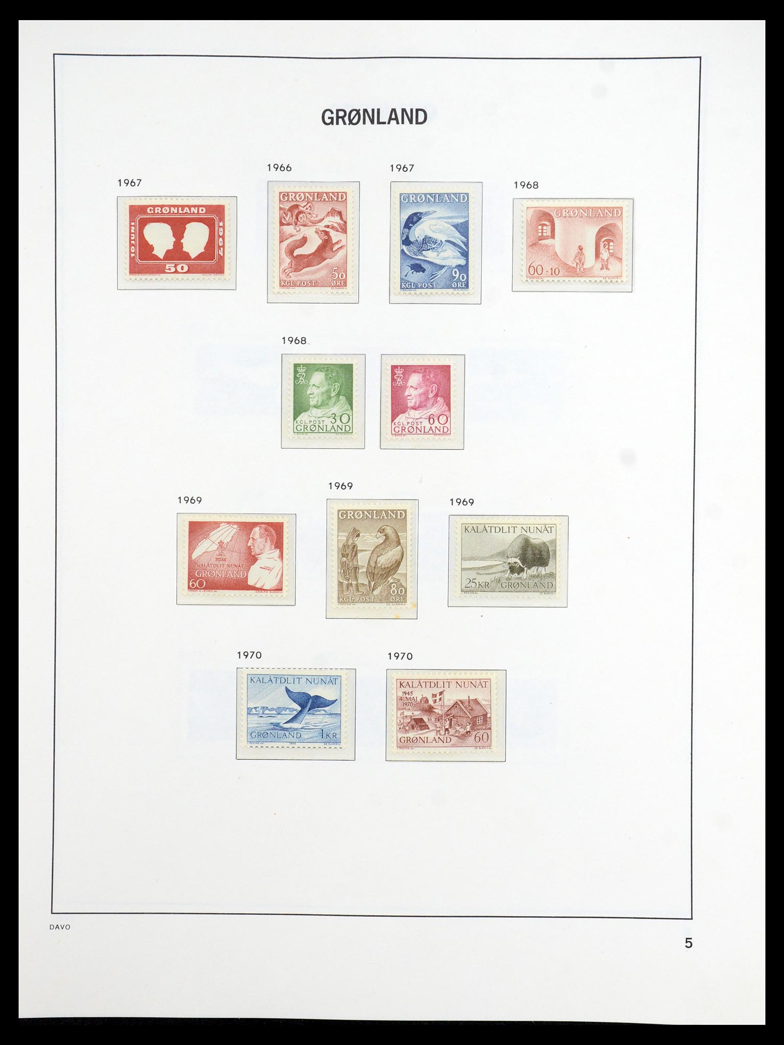 36408 005 - Postzegelverzameling 36408 Groenland 1938-2002.
