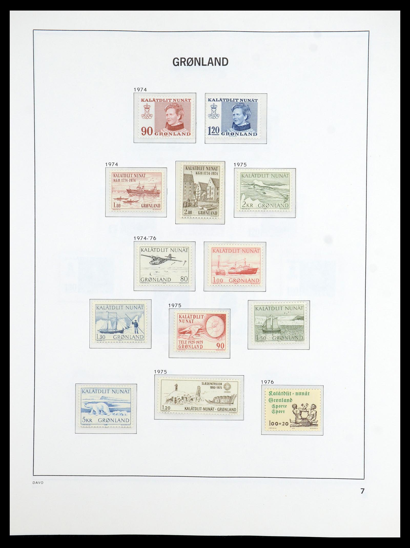 36408 007 - Postzegelverzameling 36408 Groenland 1938-2002.