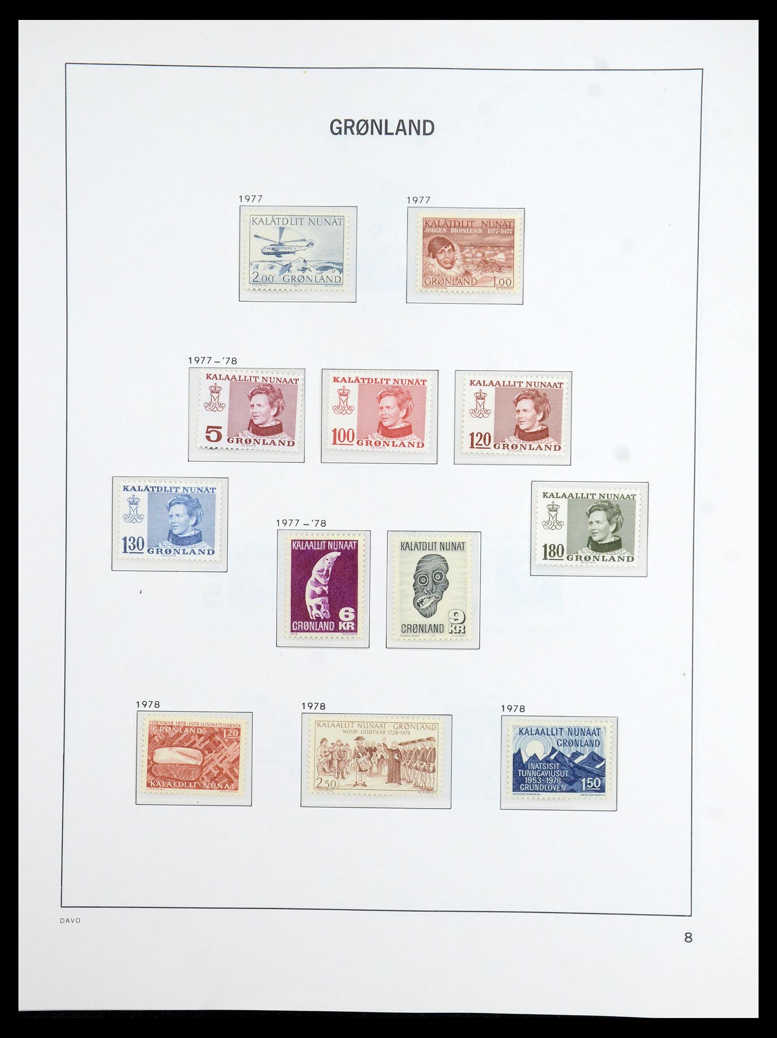 36408 008 - Postzegelverzameling 36408 Groenland 1938-2002.
