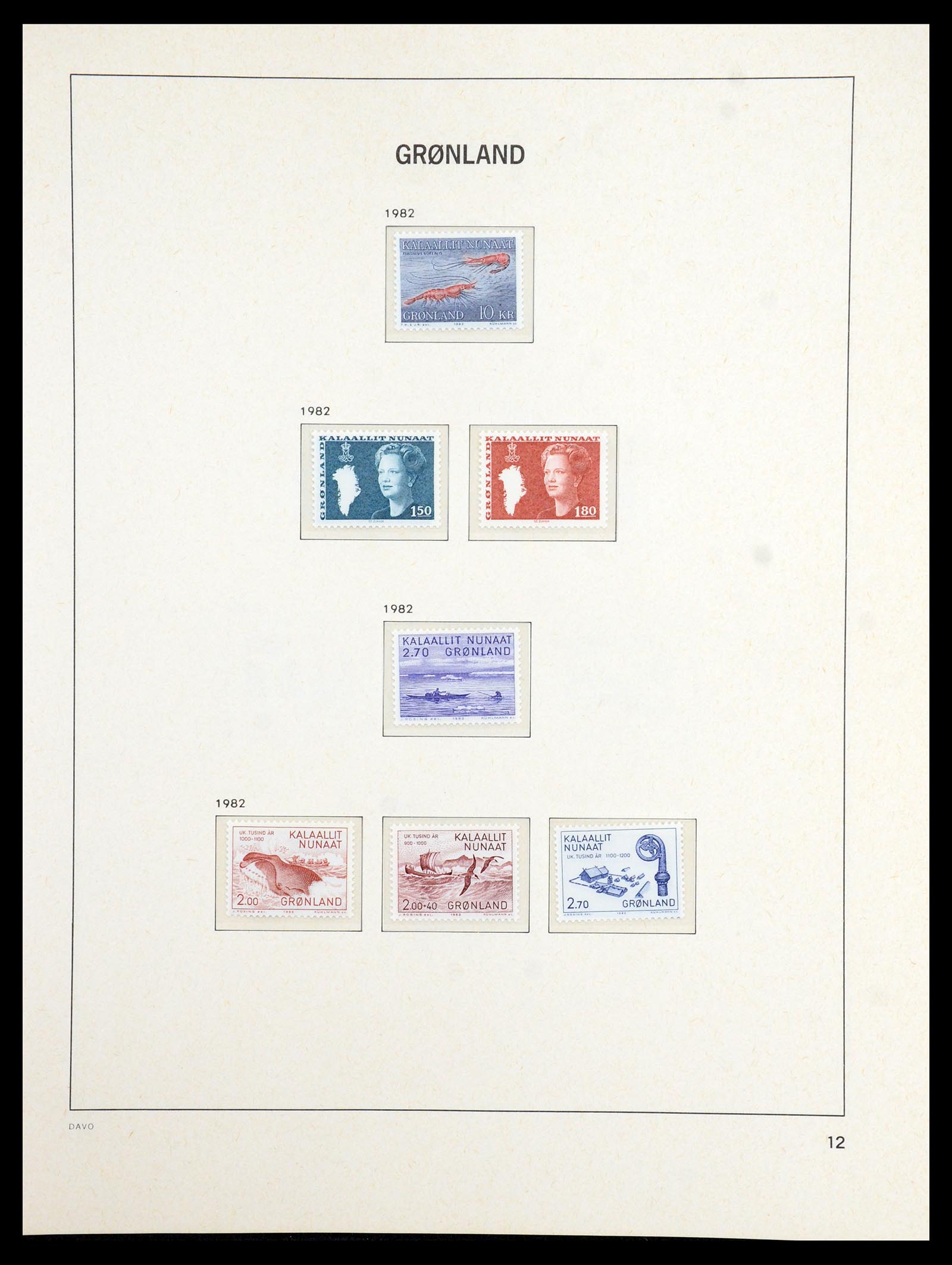 36408 012 - Postzegelverzameling 36408 Groenland 1938-2002.
