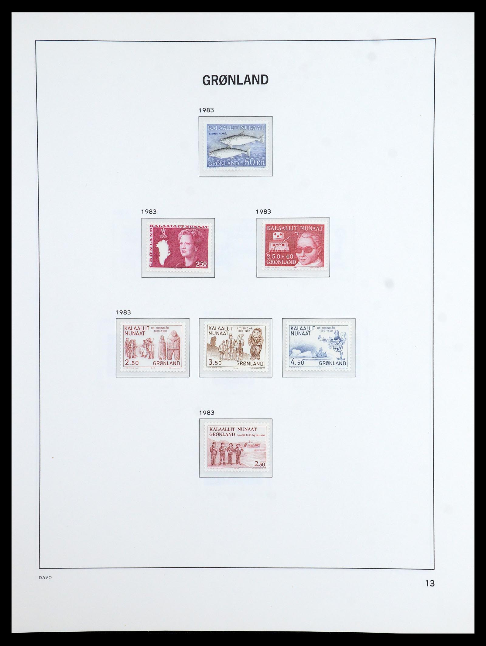 36408 013 - Postzegelverzameling 36408 Groenland 1938-2002.