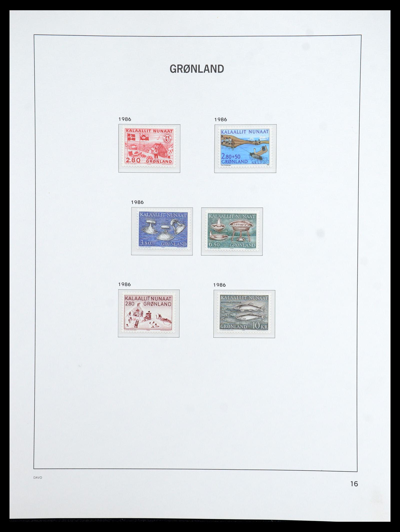 36408 016 - Postzegelverzameling 36408 Groenland 1938-2002.