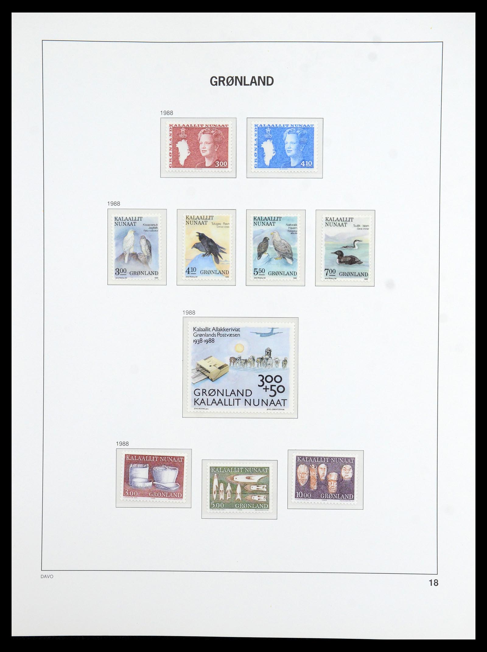 36408 018 - Postzegelverzameling 36408 Groenland 1938-2002.
