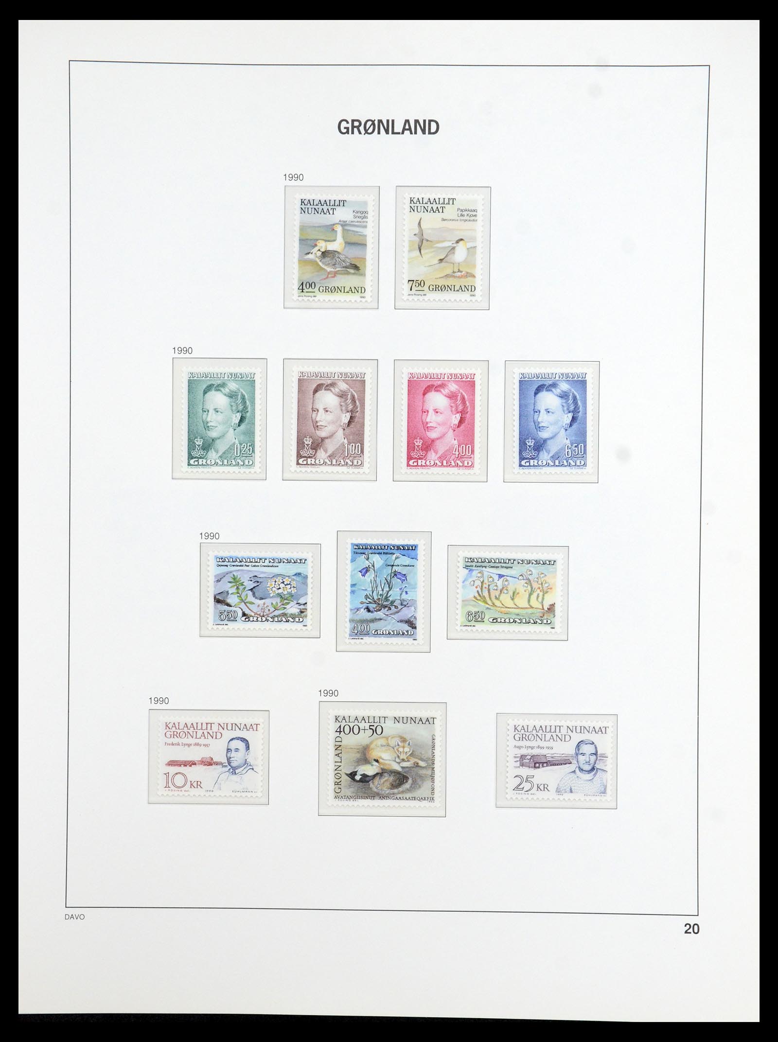 36408 020 - Postzegelverzameling 36408 Groenland 1938-2002.