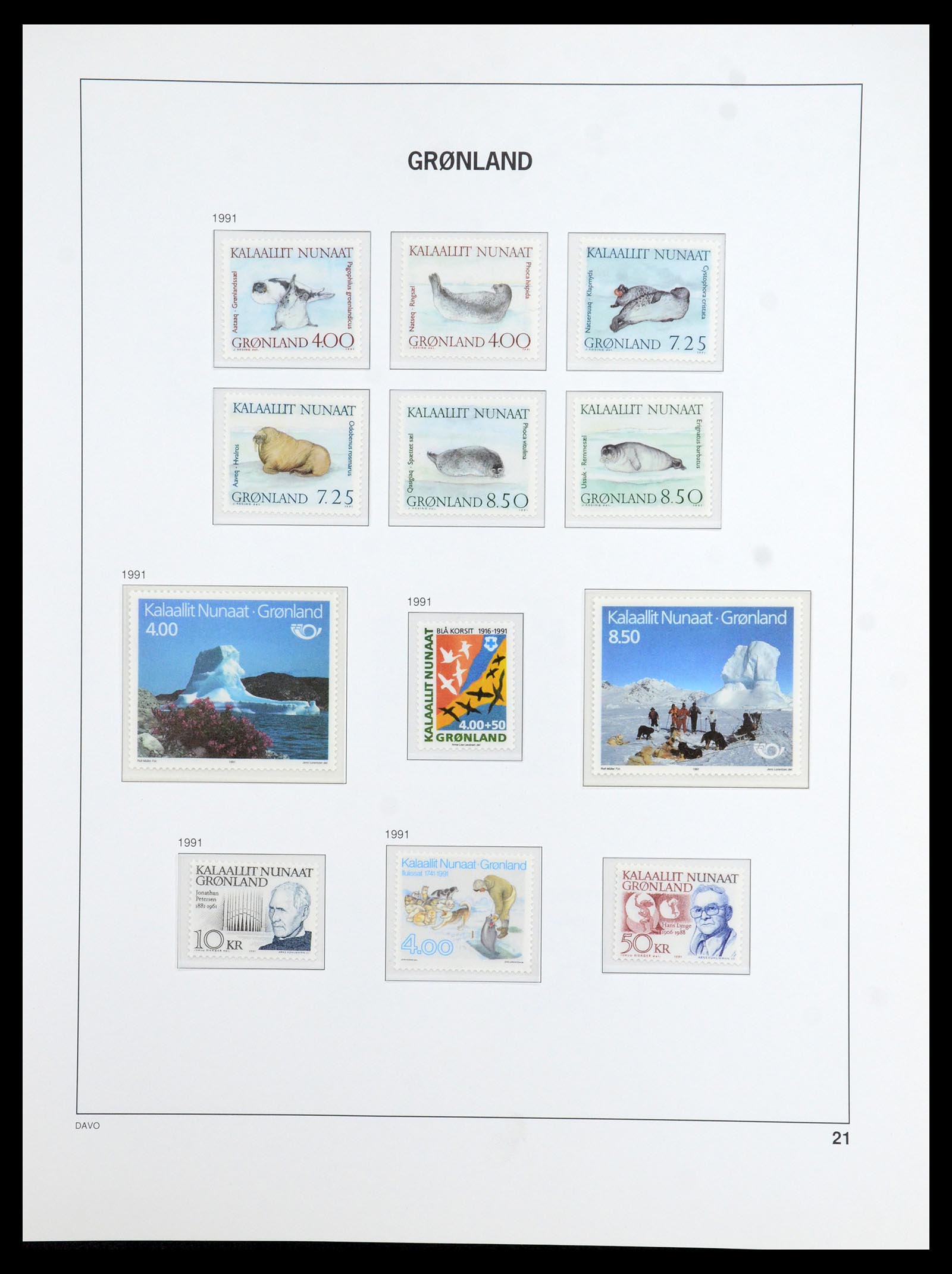 36408 021 - Postzegelverzameling 36408 Groenland 1938-2002.