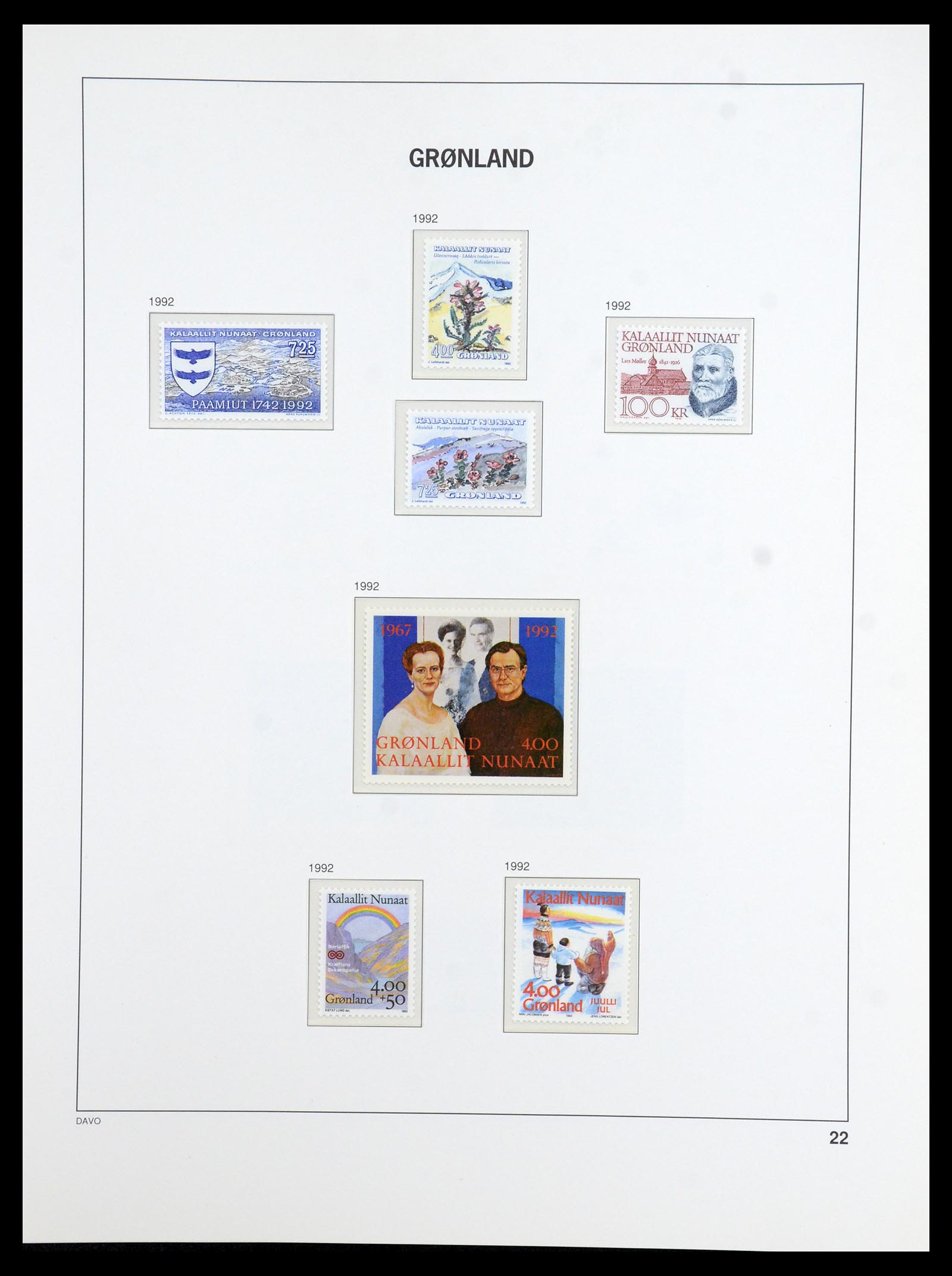 36408 022 - Postzegelverzameling 36408 Groenland 1938-2002.