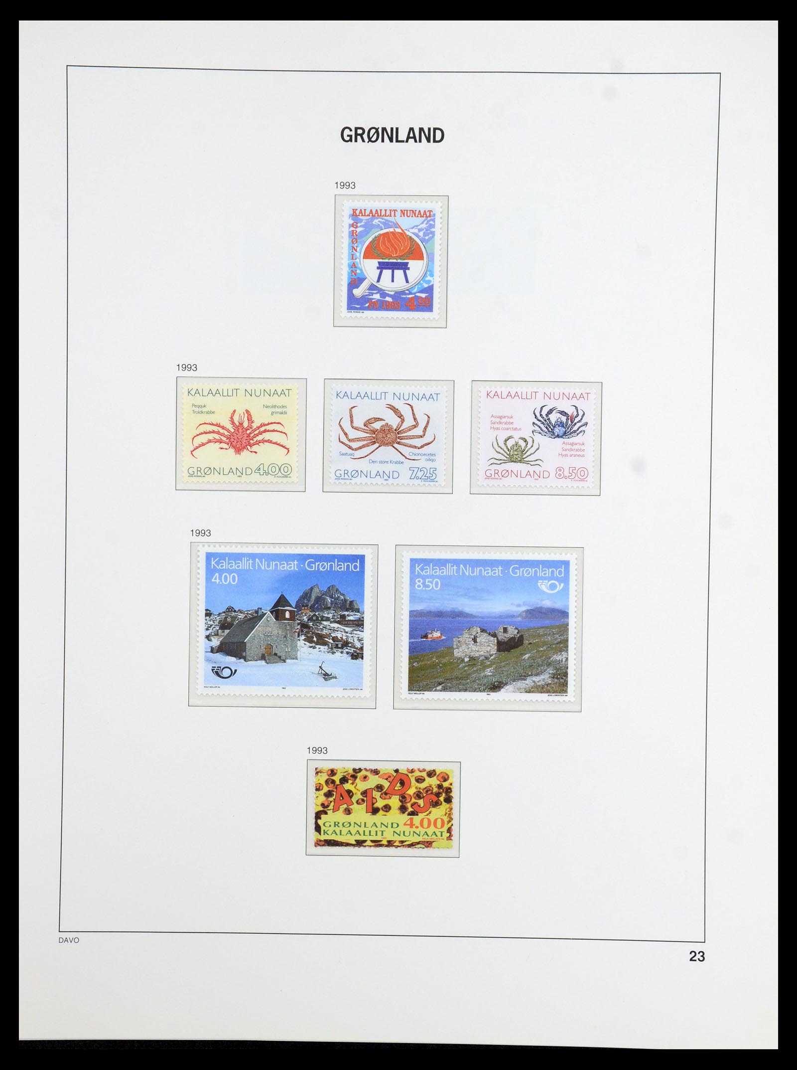 36408 023 - Postzegelverzameling 36408 Groenland 1938-2002.