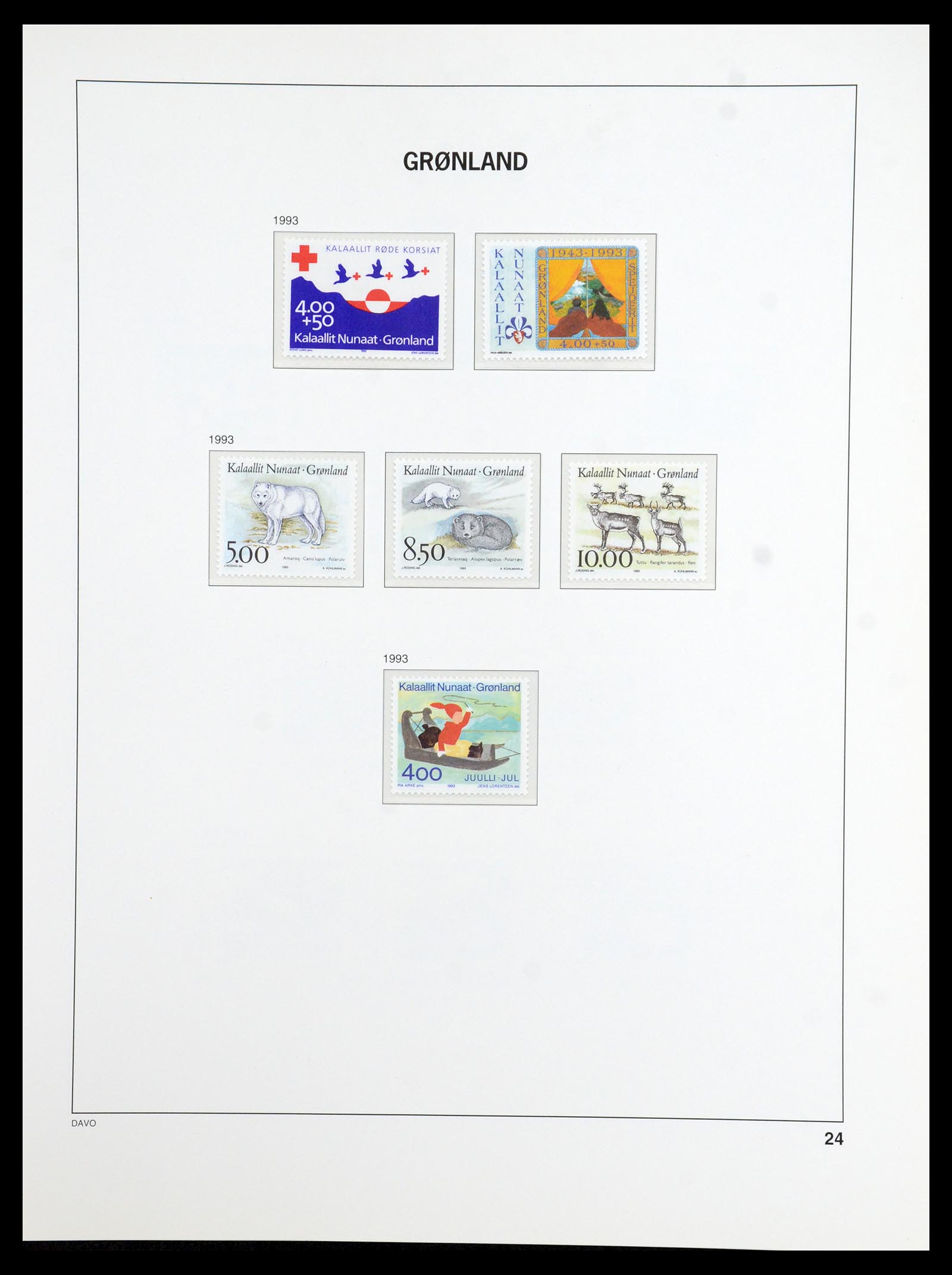 36408 024 - Postzegelverzameling 36408 Groenland 1938-2002.