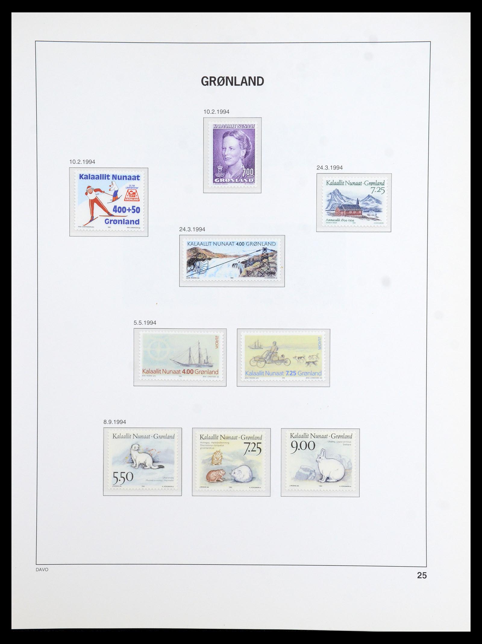 36408 025 - Postzegelverzameling 36408 Groenland 1938-2002.