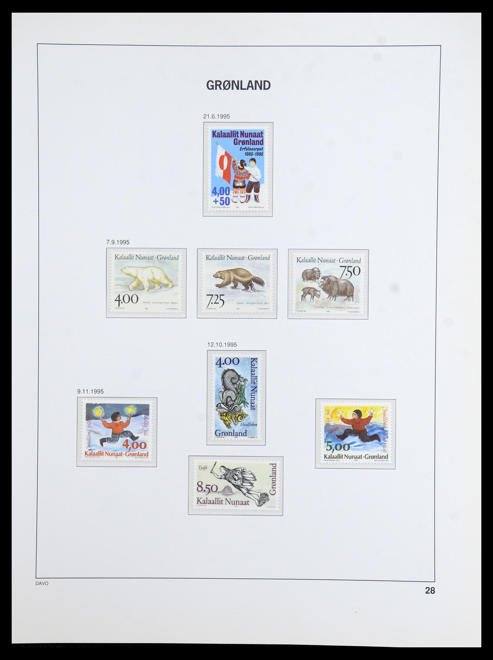 36408 028 - Postzegelverzameling 36408 Groenland 1938-2002.