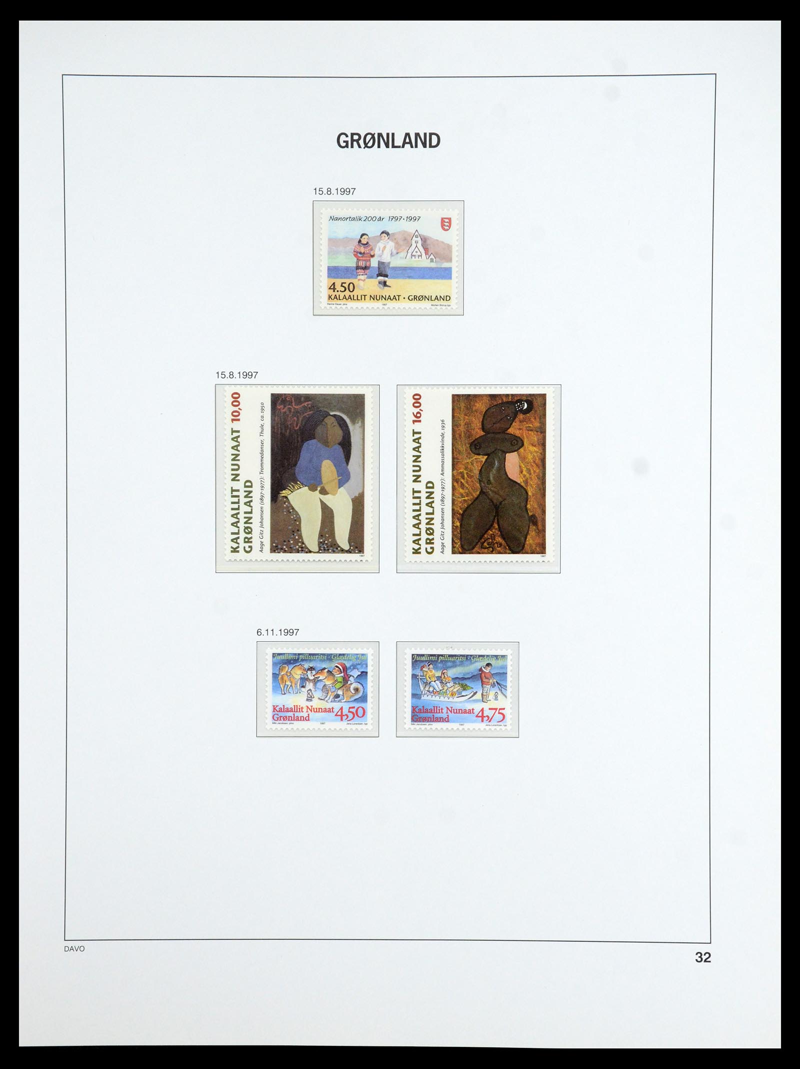 36408 032 - Postzegelverzameling 36408 Groenland 1938-2002.
