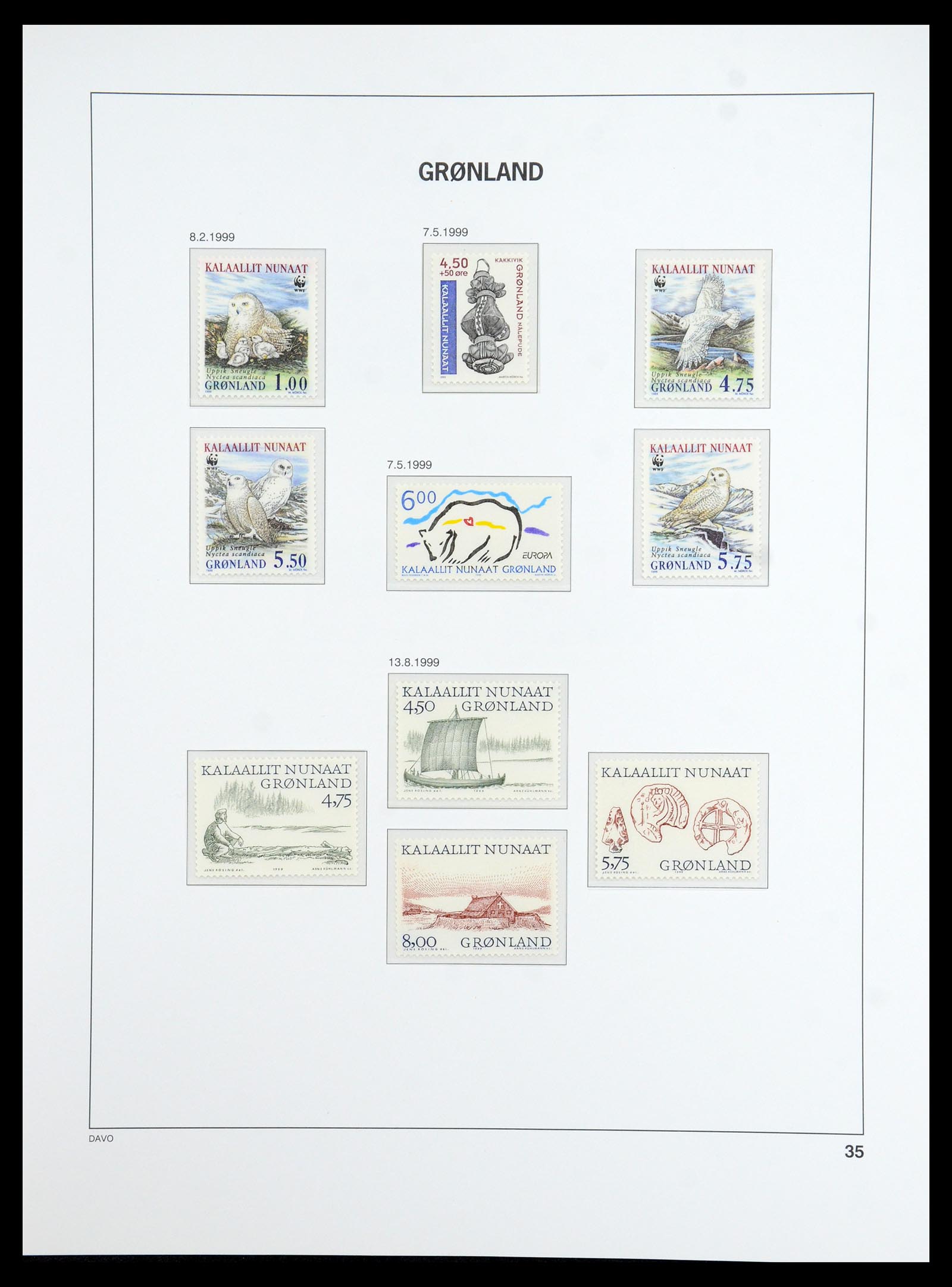 36408 035 - Postzegelverzameling 36408 Groenland 1938-2002.