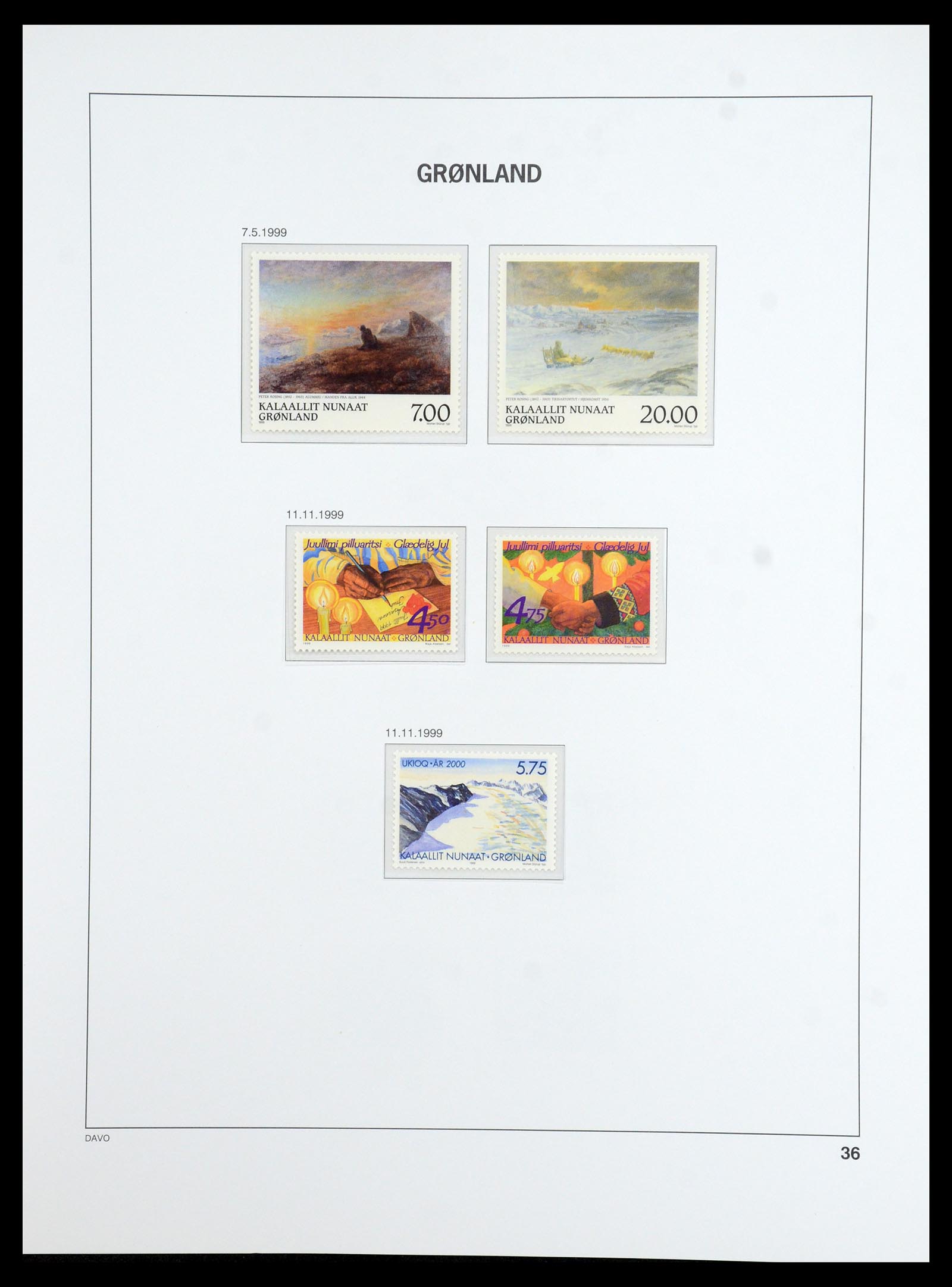36408 036 - Postzegelverzameling 36408 Groenland 1938-2002.