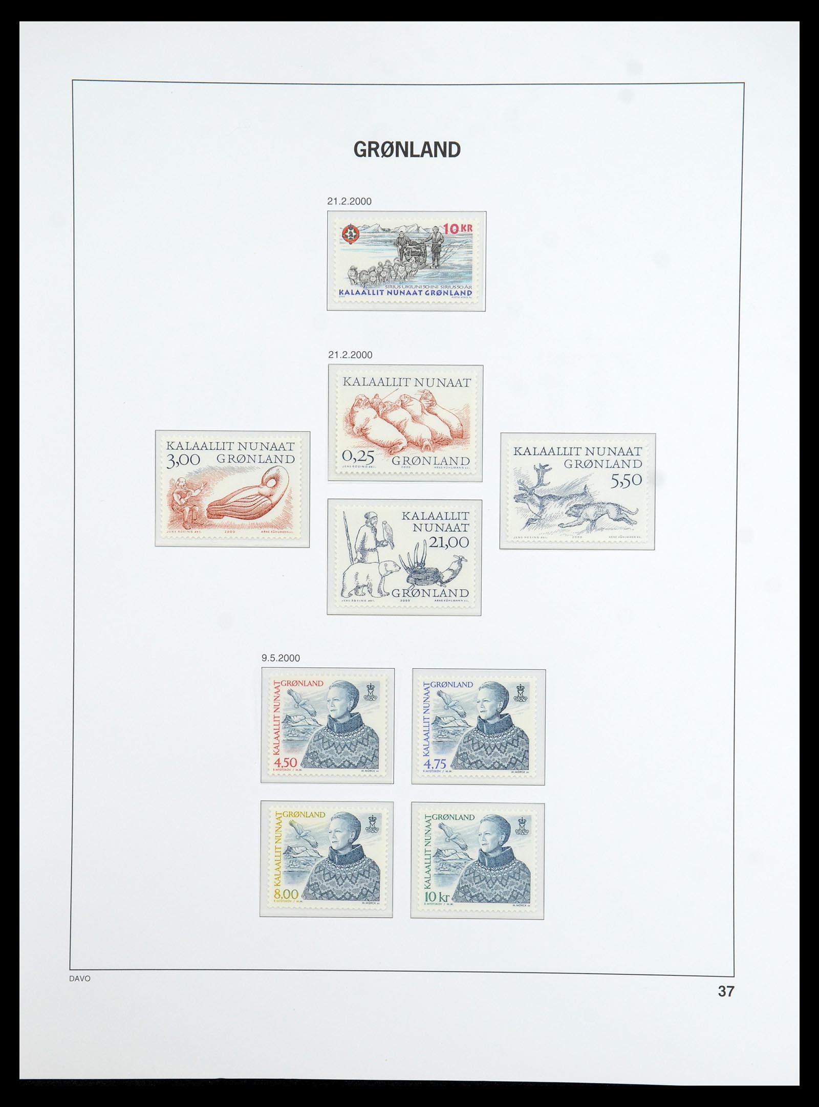 36408 037 - Postzegelverzameling 36408 Groenland 1938-2002.