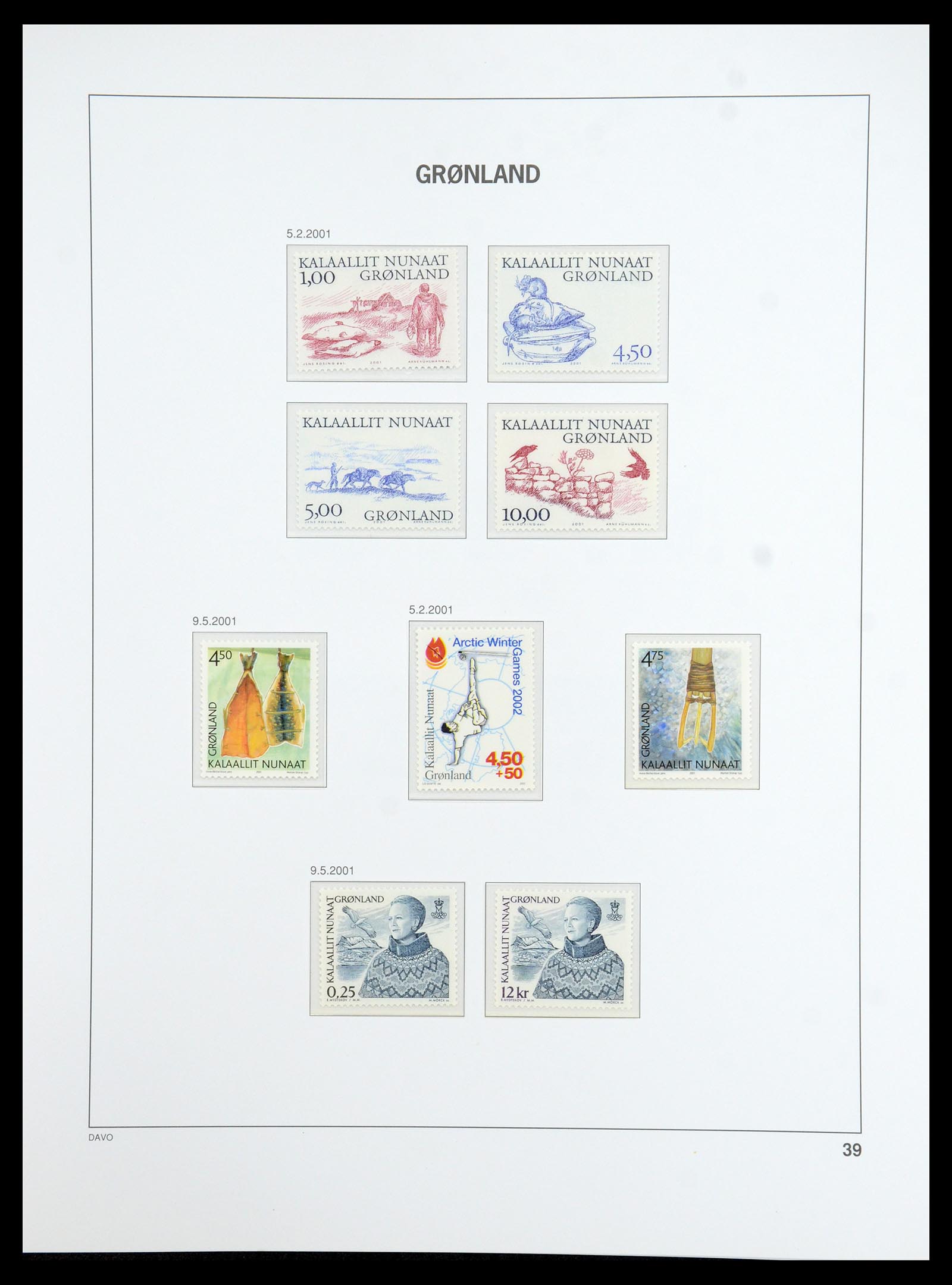 36408 039 - Postzegelverzameling 36408 Groenland 1938-2002.