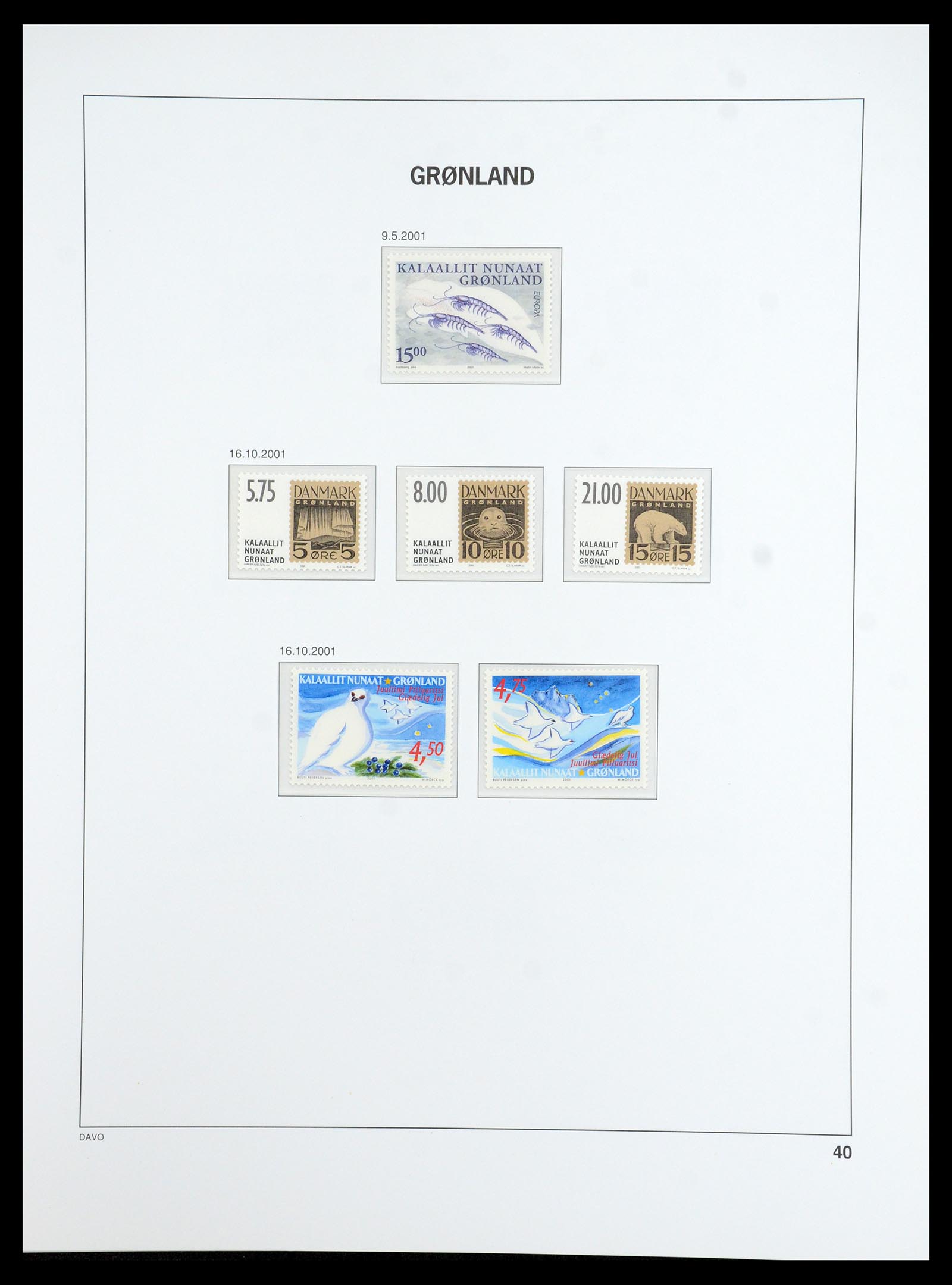 36408 040 - Postzegelverzameling 36408 Groenland 1938-2002.