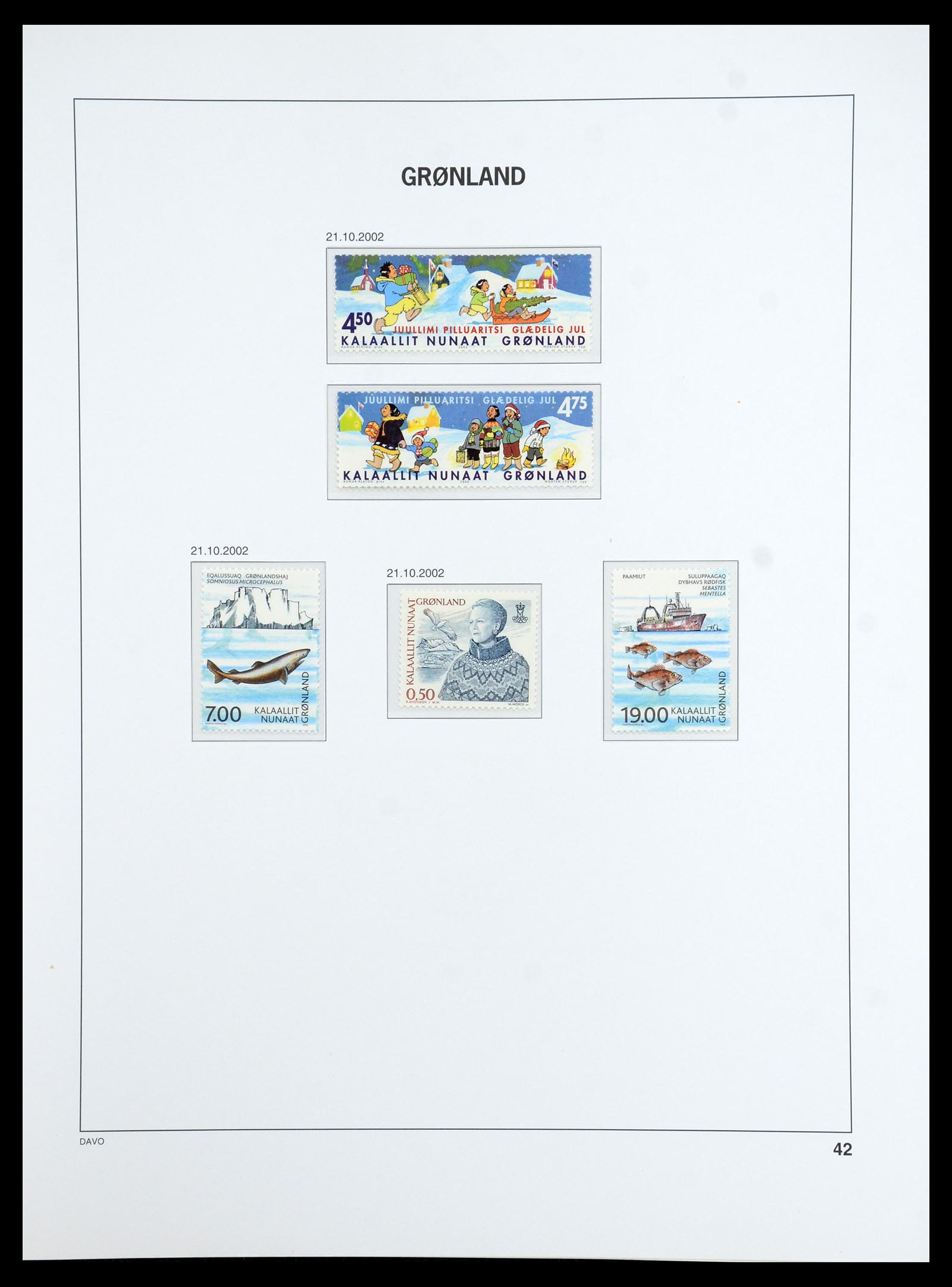 36408 042 - Postzegelverzameling 36408 Groenland 1938-2002.