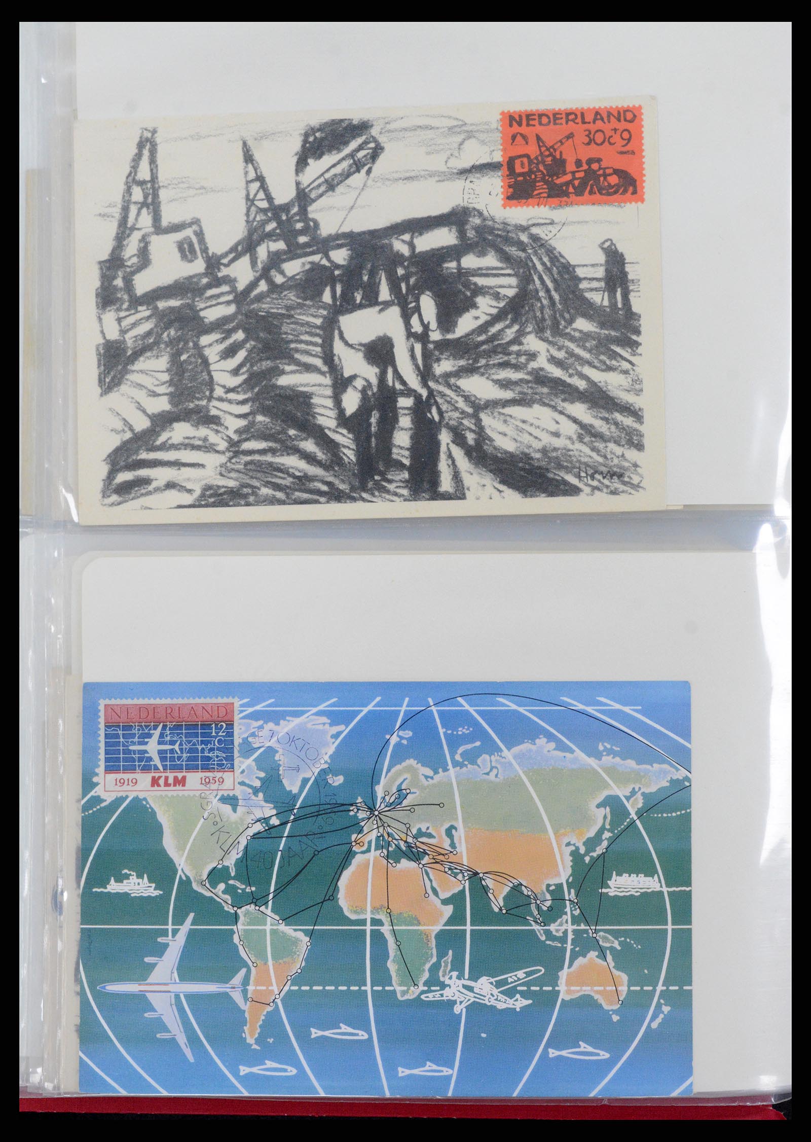 36414 015 - Postzegelverzameling 36414 Nederland maximumkaarten 1938(!)-1987.