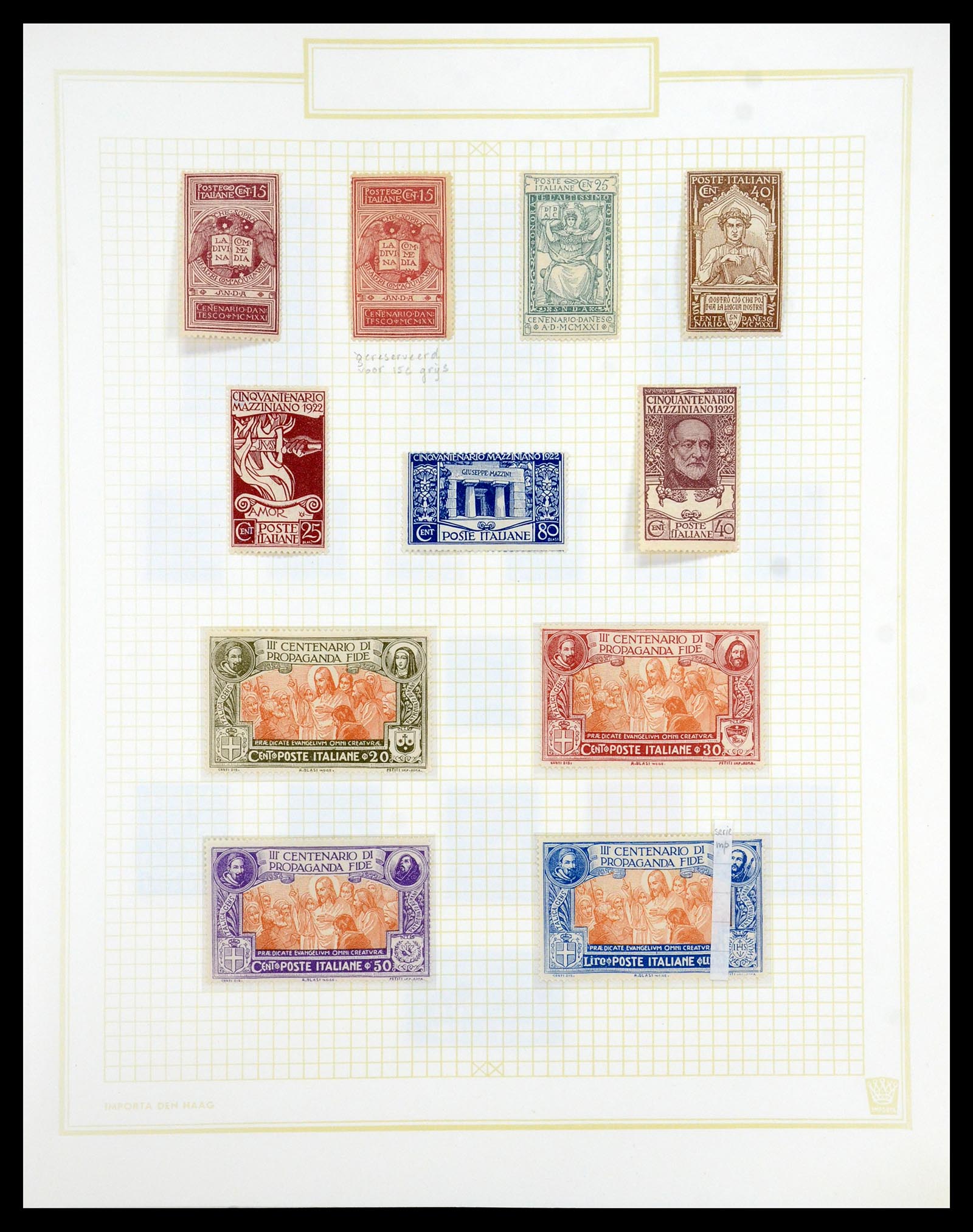 36417 016 - Postzegelverzameling 36417 Italië en Staten 1850-2001.