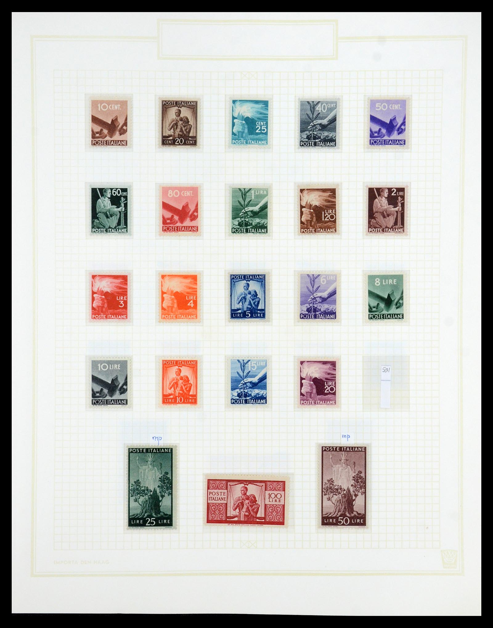 36417 040 - Postzegelverzameling 36417 Italië en Staten 1850-2001.